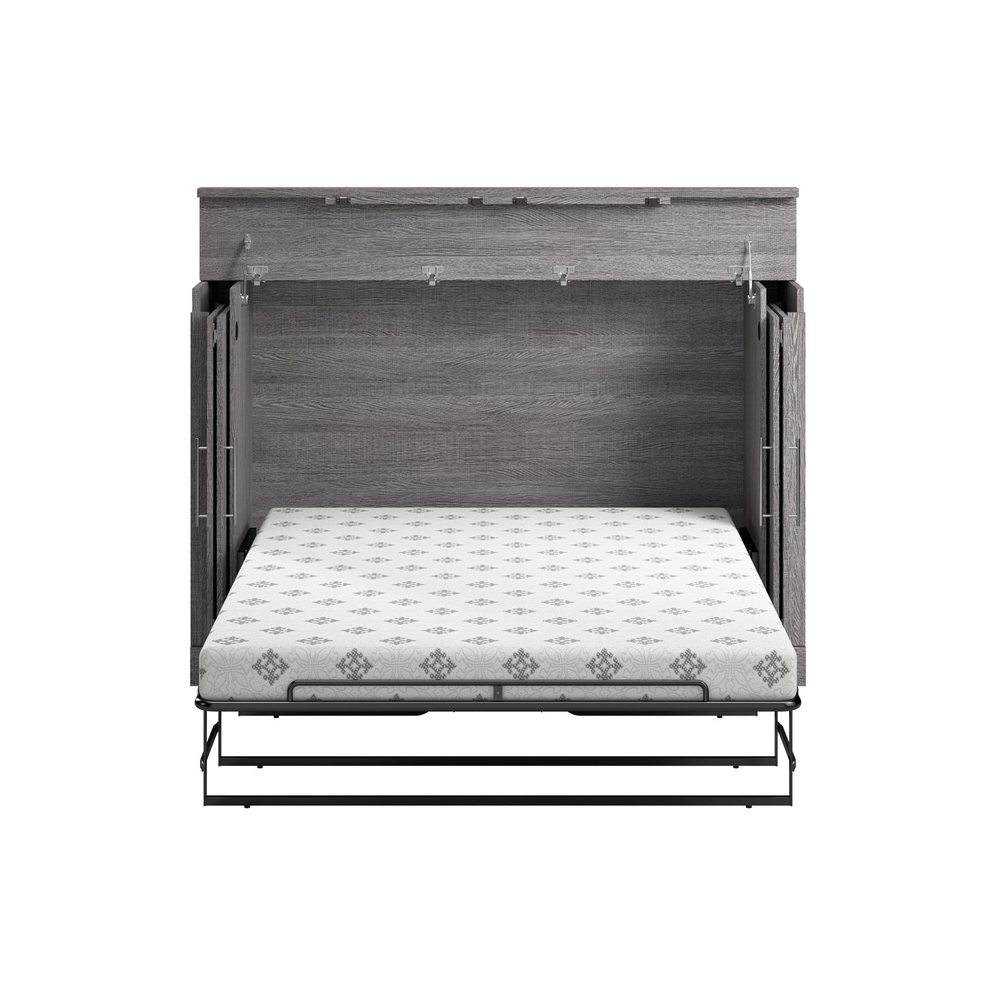 Modubox Nebula 69W Full Cabinet Bed with Matteress in Bark Grey