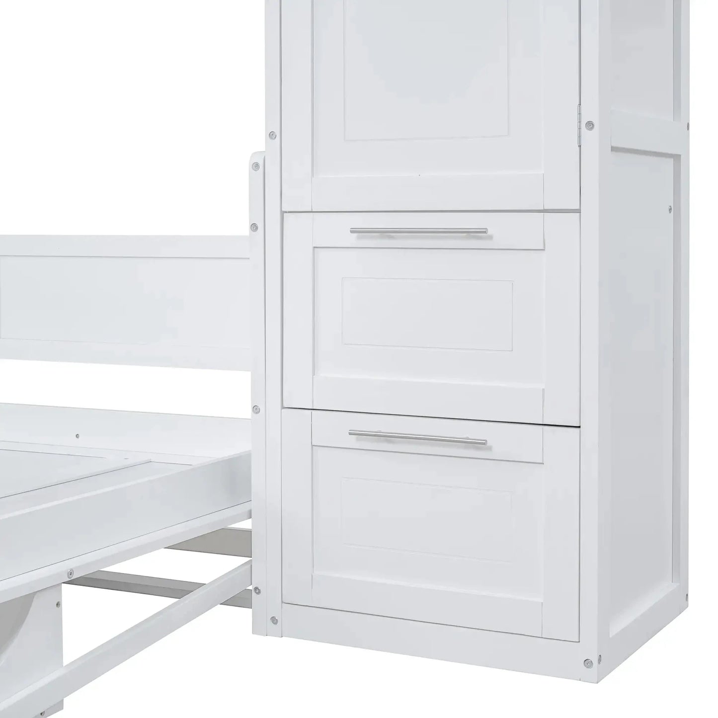 Aosom Murphy Wall Bed Murphy Bed with Storage and Closet - Available in 2 Sizes and 2 Colours