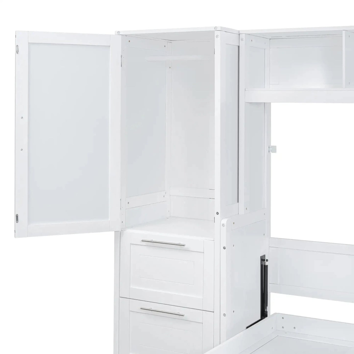 Aosom Murphy Wall Bed Murphy Bed with Storage and Closet - Available in 2 Sizes and 2 Colours