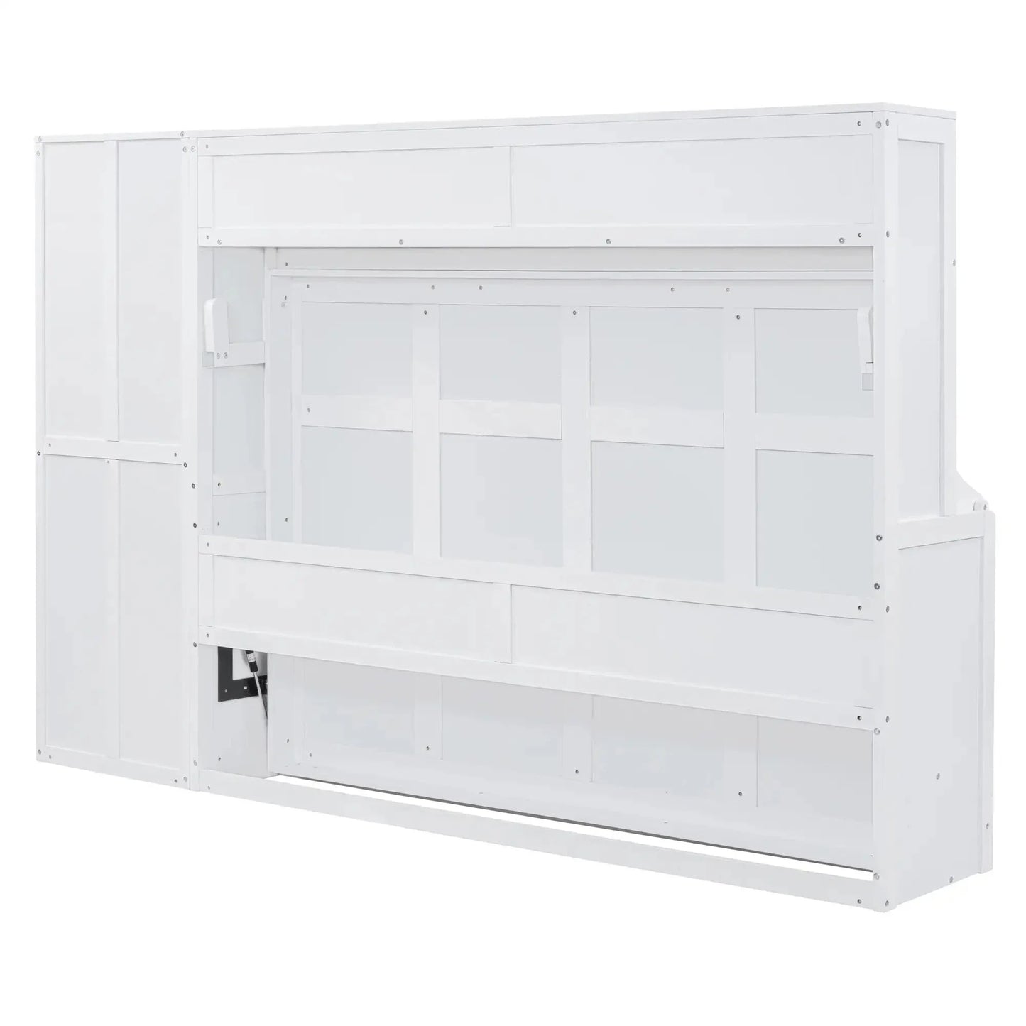Aosom Murphy Wall Bed Murphy Bed with Storage and Closet - Available in 2 Sizes and 2 Colours