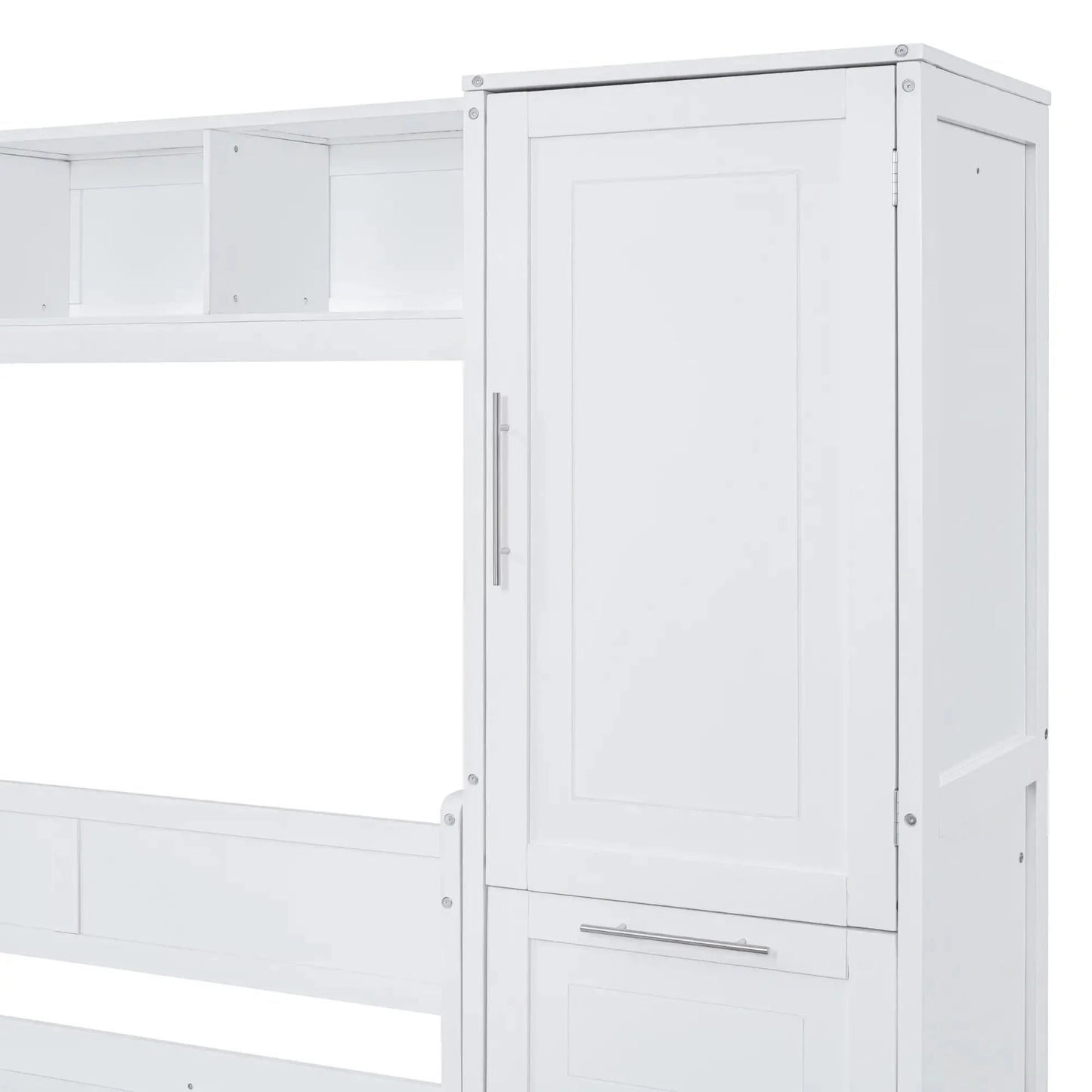 Aosom Murphy Wall Bed Murphy Bed with Storage and Closet - Available in 2 Sizes and 2 Colours