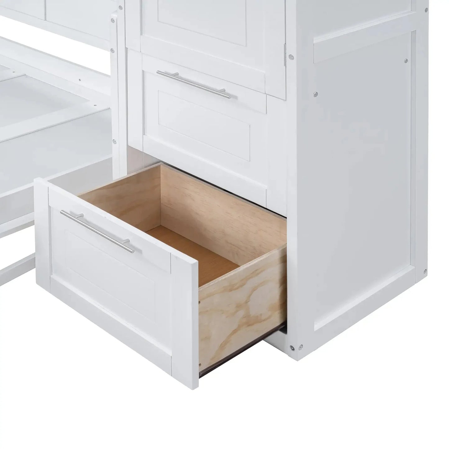 Aosom Murphy Wall Bed Murphy Bed with Storage and Closet - Available in 2 Sizes and 2 Colours