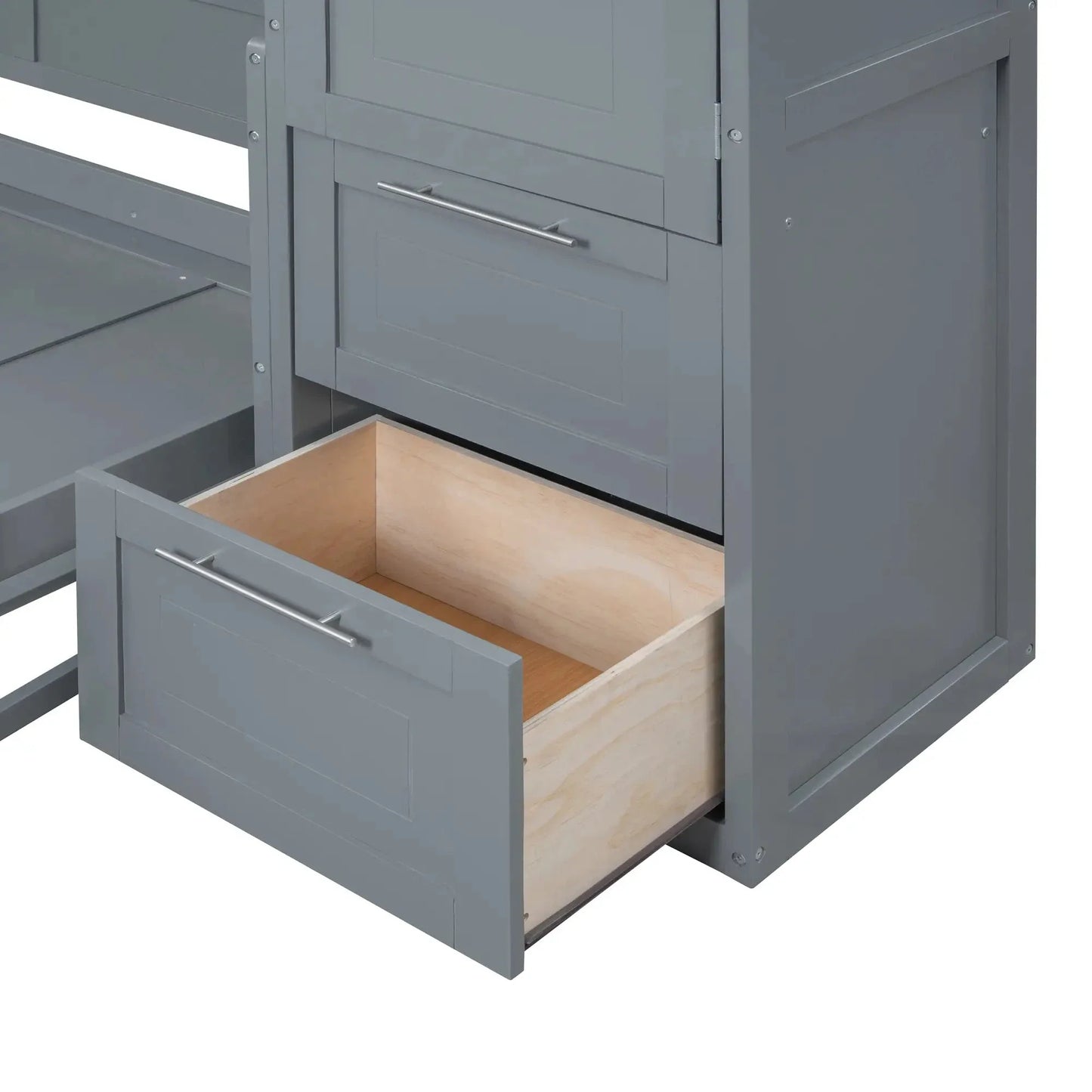 Aosom Murphy Wall Bed Murphy Bed with Storage and Closet - Available in 2 Sizes and 2 Colours