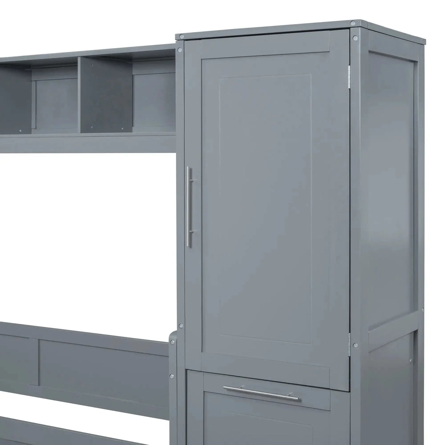 Aosom Murphy Wall Bed Murphy Bed with Storage and Closet - Available in 2 Sizes and 2 Colours