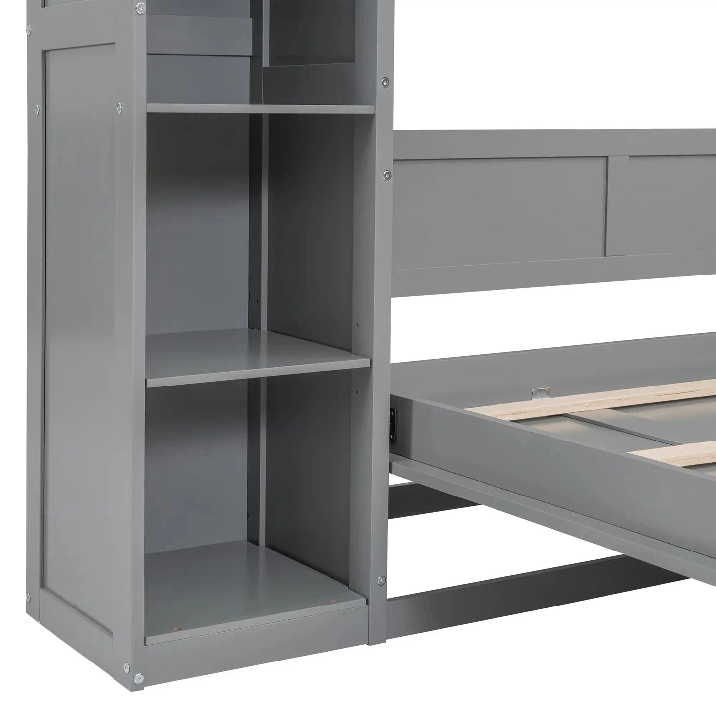 Aosom Murphy Wall Bed Murphy Wall Bed with Storage Shelves and LED Lights - Available in 2 Sizes and 2 Colours