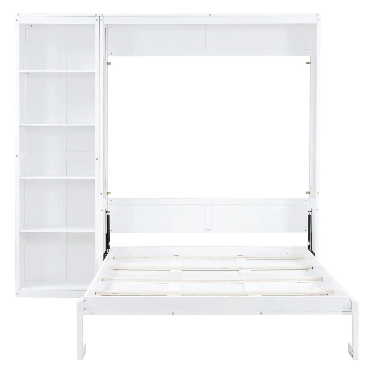 Aosom Murphy Wall Bed Murphy Wall Bed with Storage Shelves - Available in 2 Sizes and 2 Colours