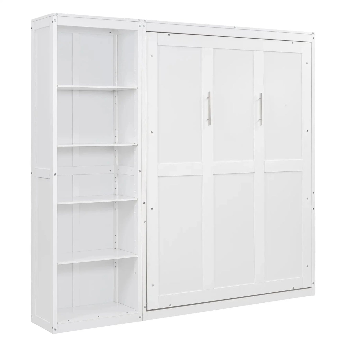 Aosom Murphy Wall Bed Murphy Wall Bed with Storage Shelves - Available in 2 Sizes and 2 Colours