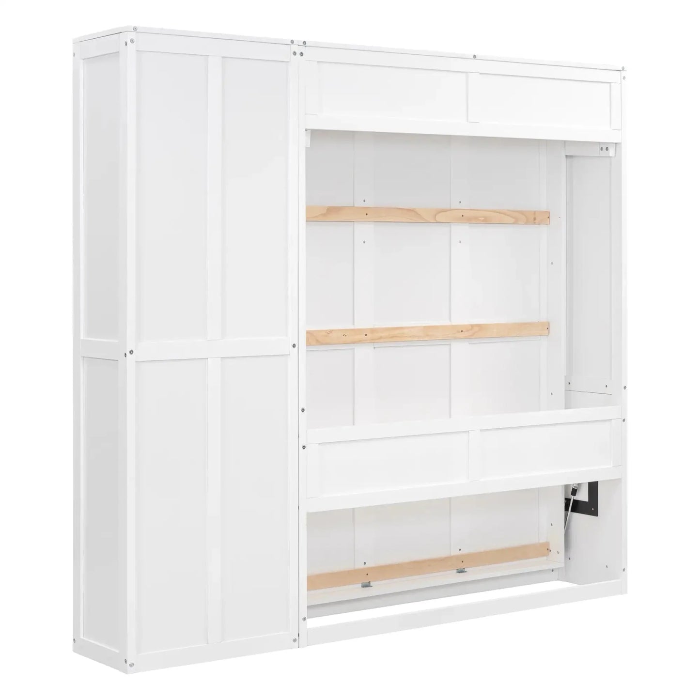 Aosom Murphy Wall Bed Murphy Wall Bed with Storage Shelves - Available in 2 Sizes and 2 Colours
