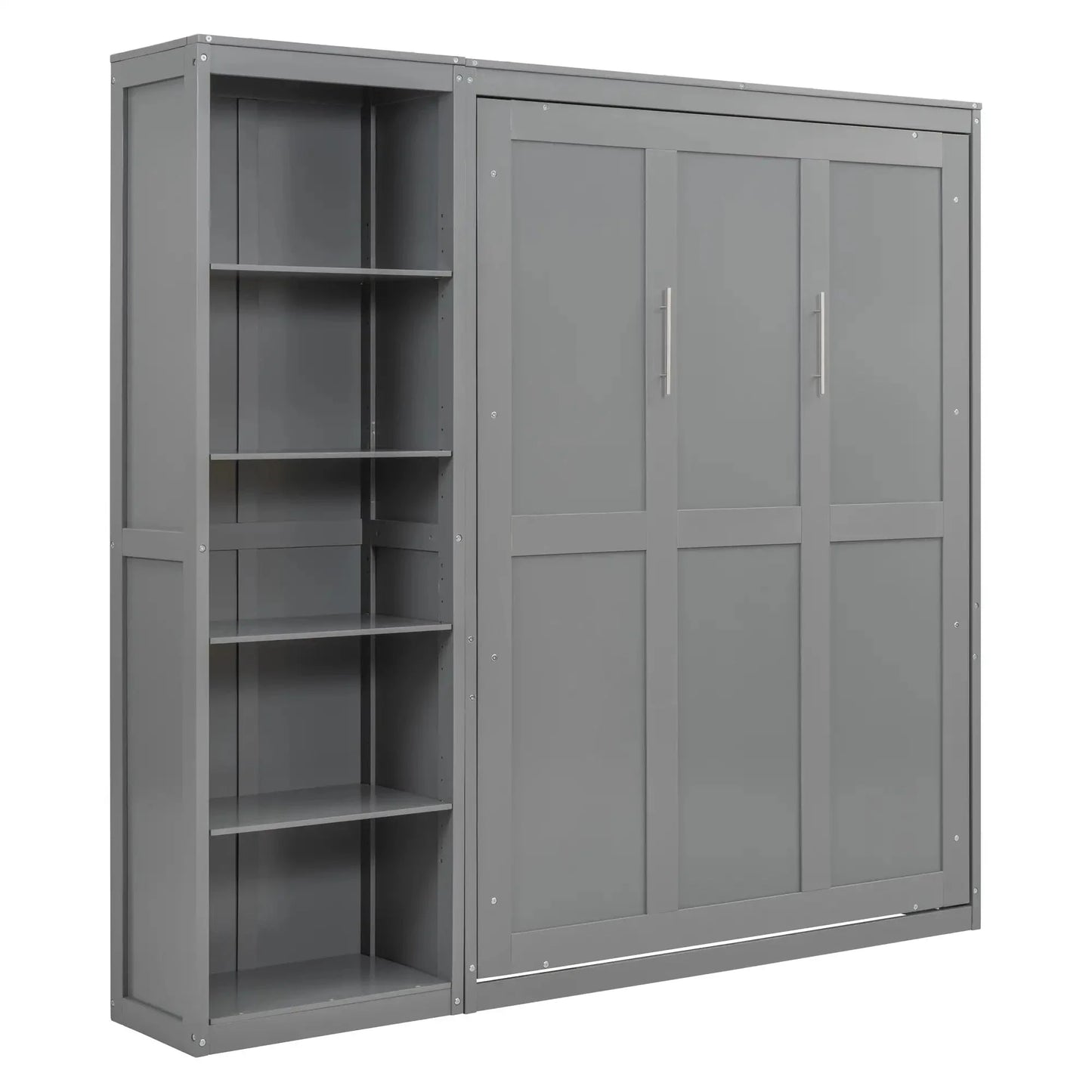 Aosom Murphy Wall Bed Murphy Wall Bed with Storage Shelves - Available in 2 Sizes and 2 Colours