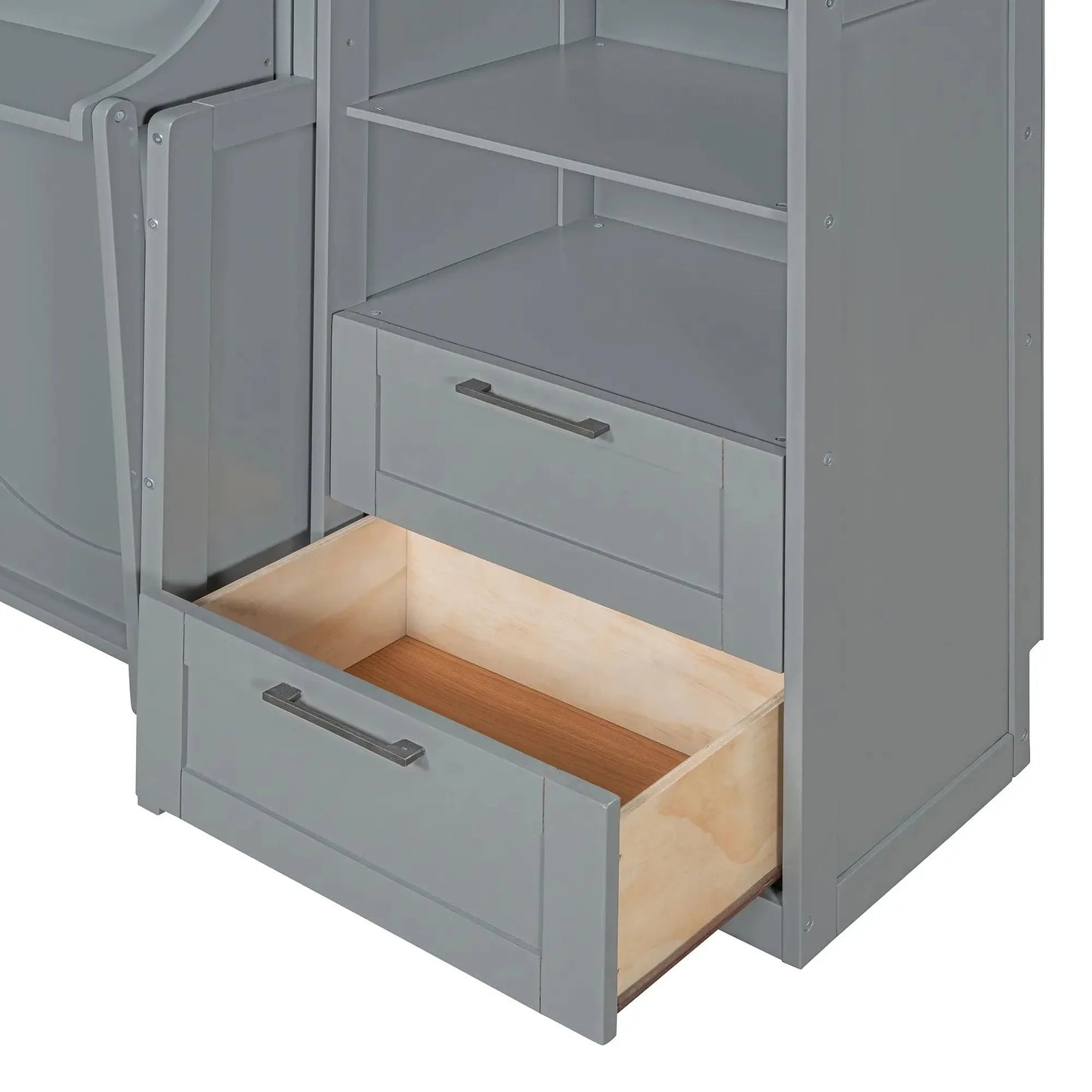 Aosom Murphy Wall Bed Queen Size Murphy Wall Bed with Storage, Drawers and Shelves - Available in 2 Colours