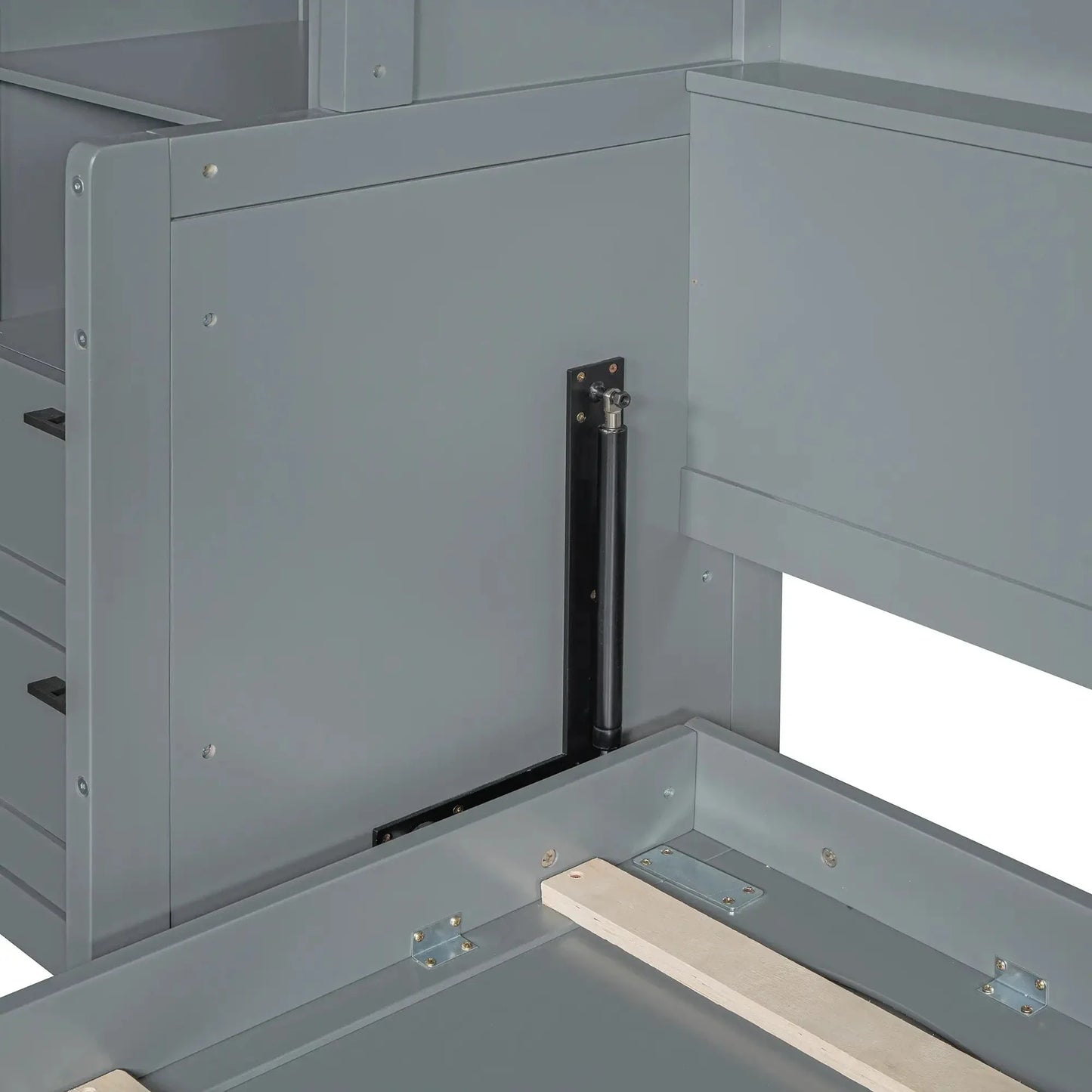 Aosom Murphy Wall Bed Queen Size Murphy Wall Bed with Storage, Drawers and Shelves - Available in 2 Colours