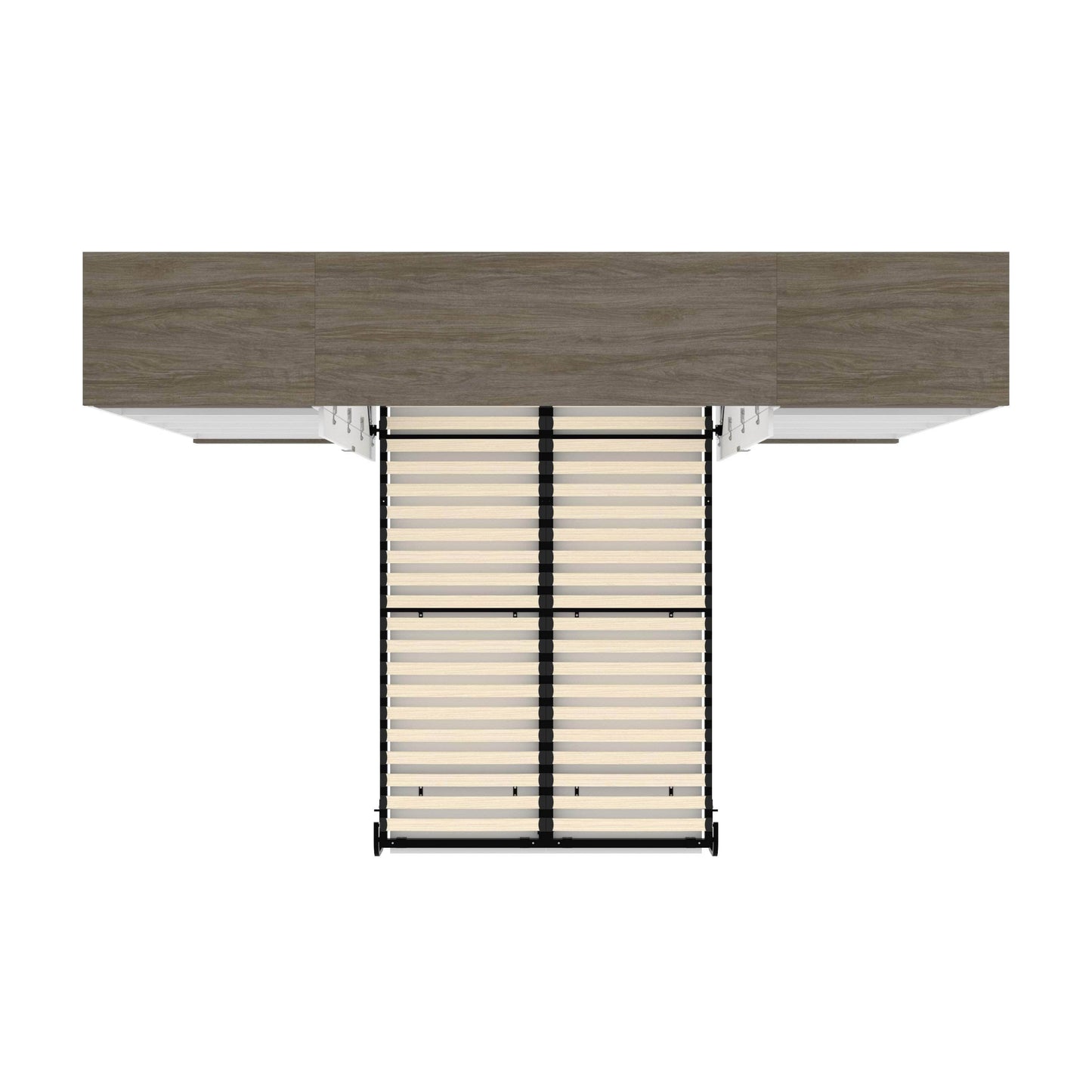 Modubox Murphy Wall Bed Orion 118"W Full Murphy Wall Bed and 2 Shelving Units - Available in 2 Colours