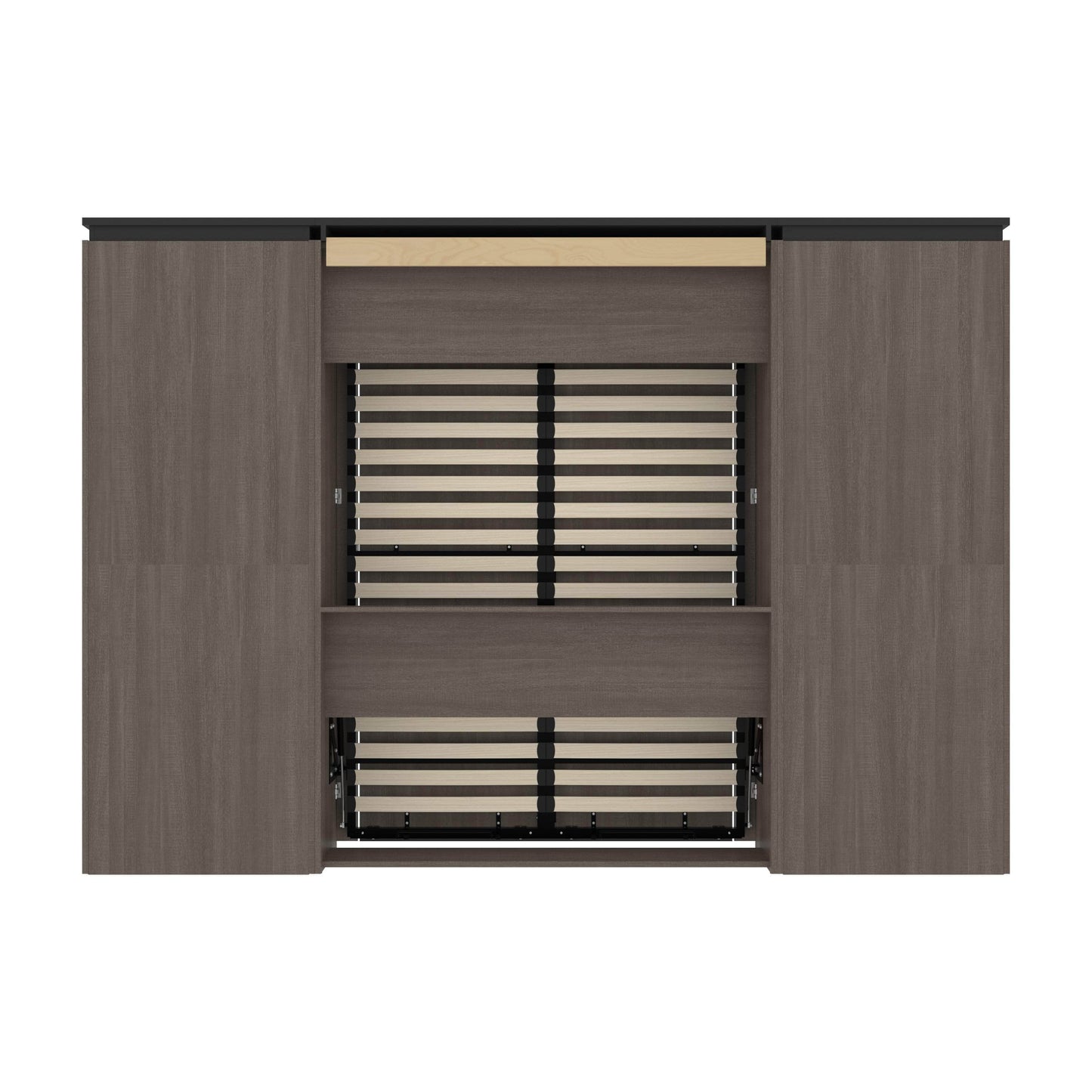 Modubox Murphy Wall Bed Orion 118"W Full Murphy Wall Bed and 2 Shelving Units - Available in 2 Colours