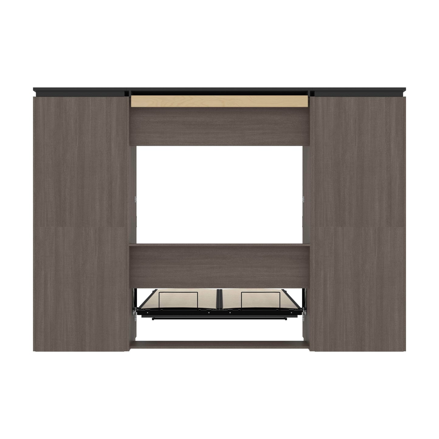 Modubox Murphy Wall Bed Orion 118"W Full Murphy Wall Bed and 2 Shelving Units - Available in 2 Colours