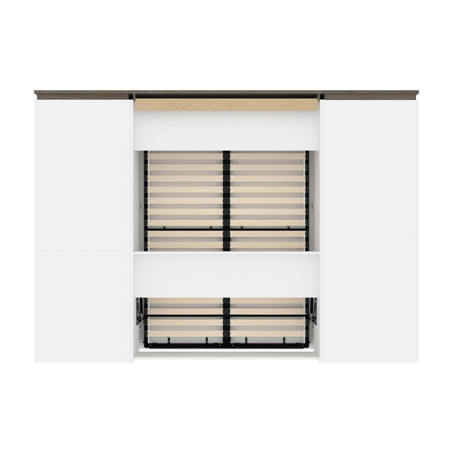 Modubox Murphy Wall Bed Orion 118"W Full Murphy Wall Bed with Multifunctional Storage and Drawers - Available in 2 Colours