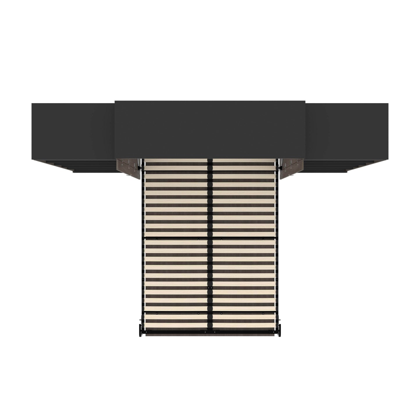 Modubox Murphy Wall Bed Orion 124"W Queen Murphy Wall Bed with 2 Shelving Units - Available in 2 Colours