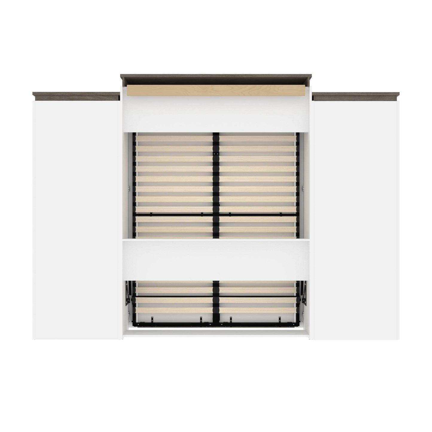 Modubox Murphy Wall Bed Orion 124"W Queen Murphy Wall Bed with Multifunctional Storage and Drawers - Available in 2 Colours