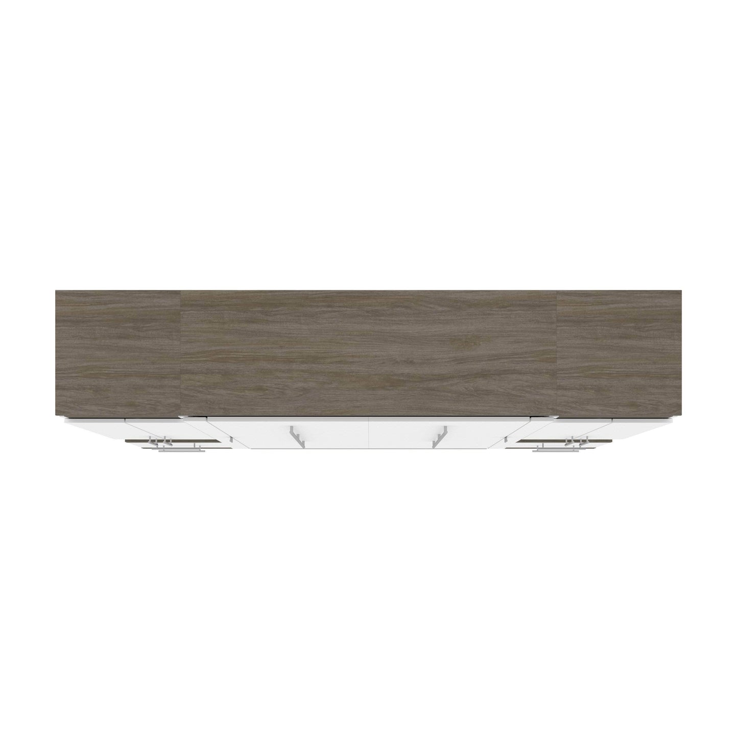 Modubox Murphy Wall Bed Orion 98"W Full Murphy Wall Bed with 2 Storage Cabinets and Pull-Out Shelves - Available in 2 Colours