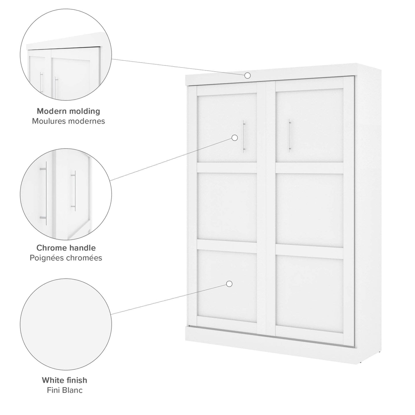 Modubox Murphy Wall Bed Pur Full Murphy Wall Bed, a Storage Unit and a Sofa (84“) - Available in 2 Colours