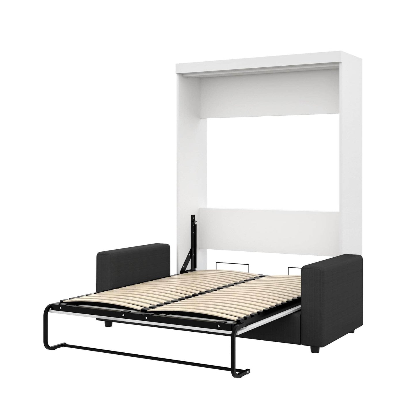 Modubox Murphy Wall Bed White Nebula Full Murphy Bed and a Sofa - White