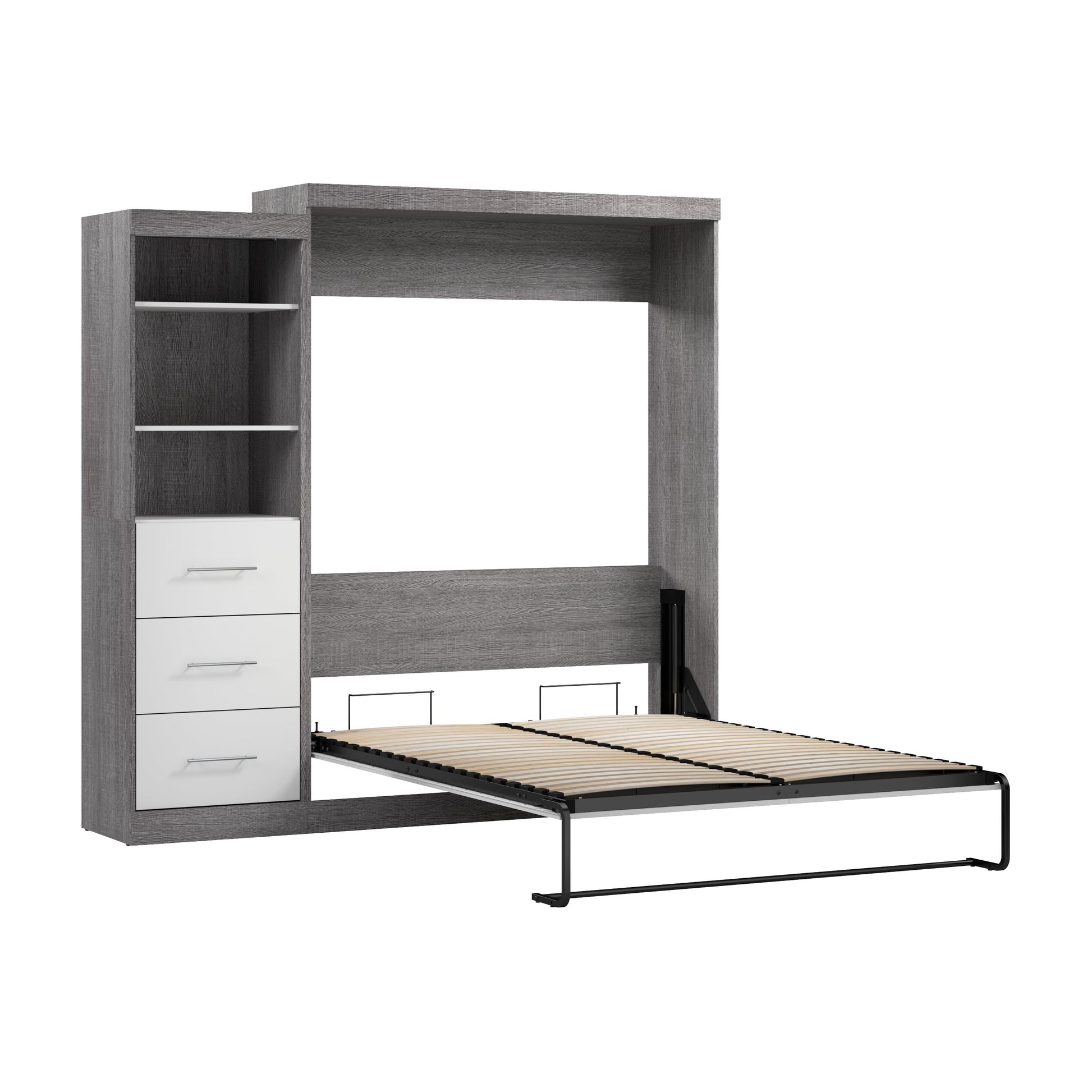 Modubox Nebula Queen Murphy Wall Bed and Closet Organizer with Drawers, image 31