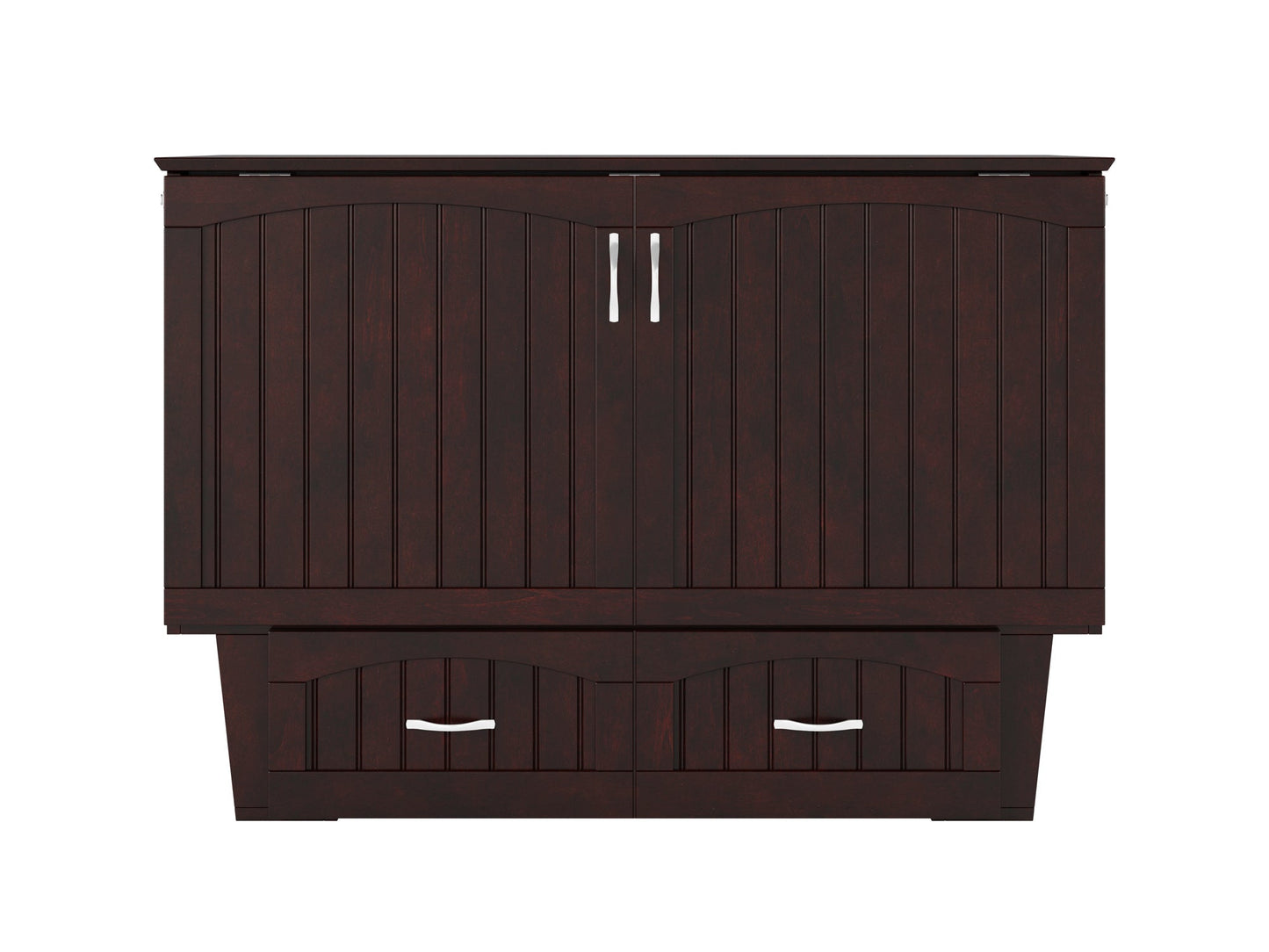 AFI Furnishings Afi Nantucket Murphy Bed Chest with 6" Matteress, Storage Drawer & Built-in Charger Full siz in Espresso