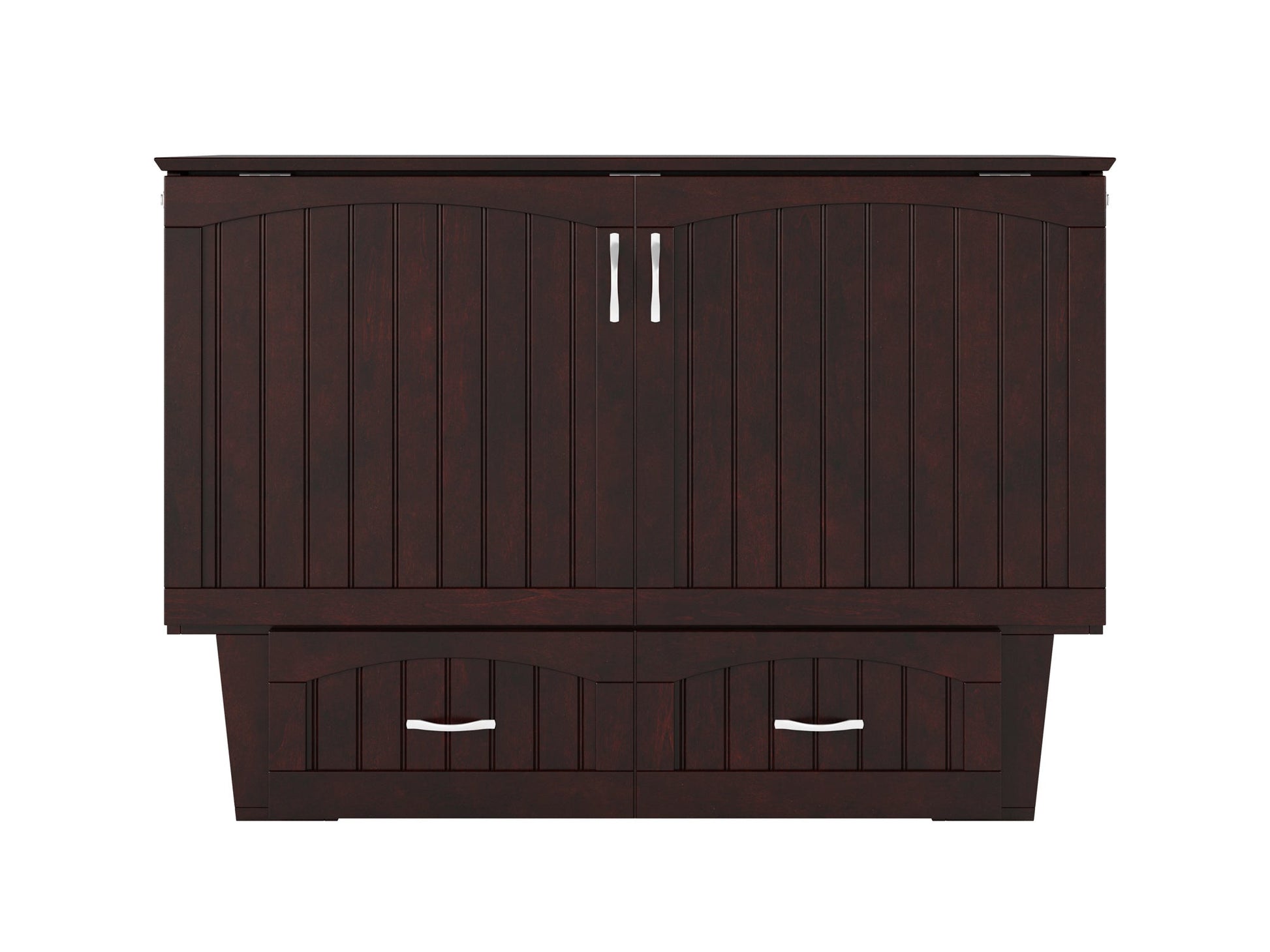 AFI Furnishings Afi Nantucket Murphy Bed Chest with 6" Matteress, Storage Drawer & Built-in Charger Full siz in Espresso