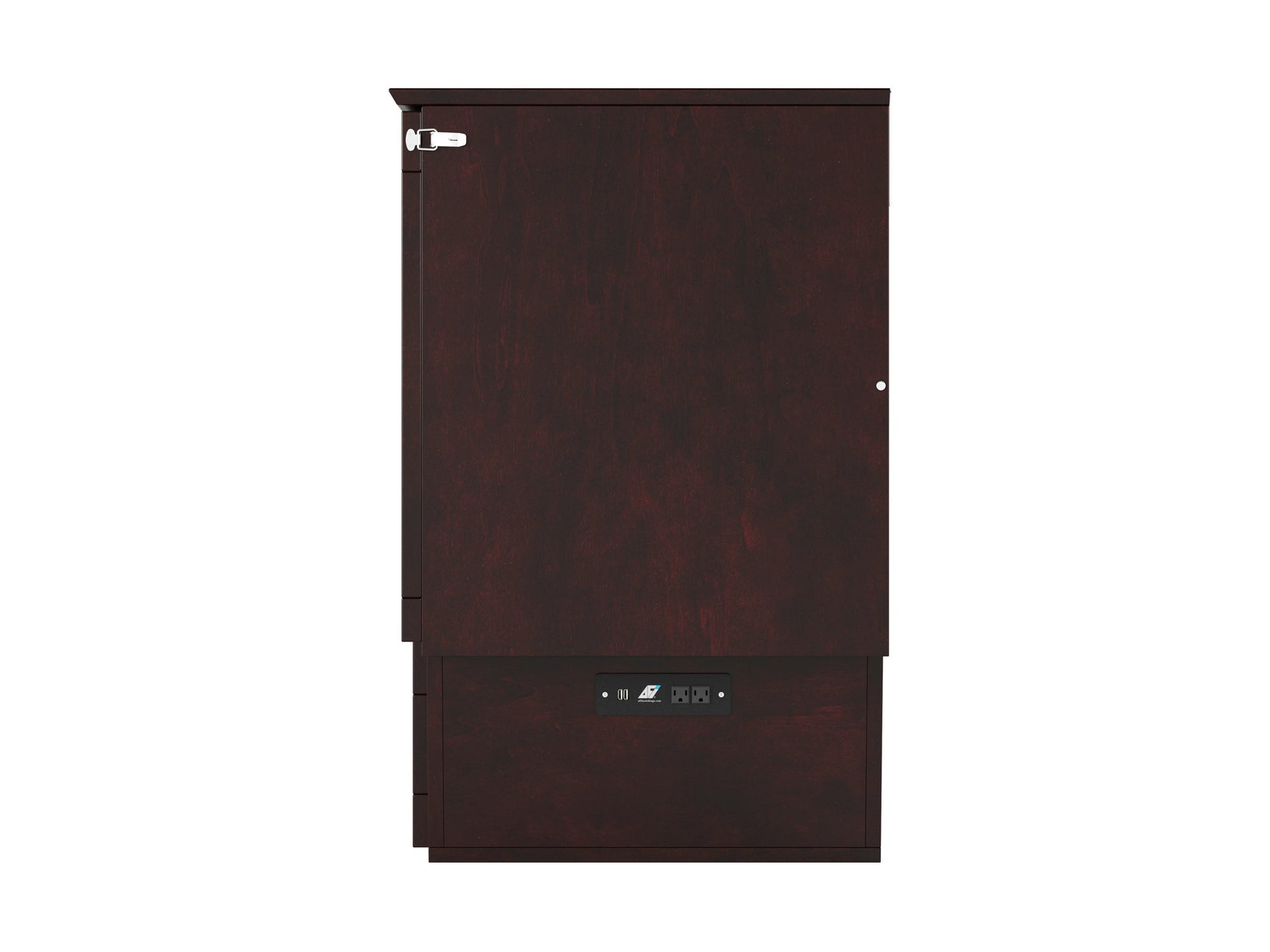 AFI Furnishings Afi Nantucket Murphy Bed Chest with 6" Matteress, Storage Drawer & Built-in Charger Full siz in Espresso