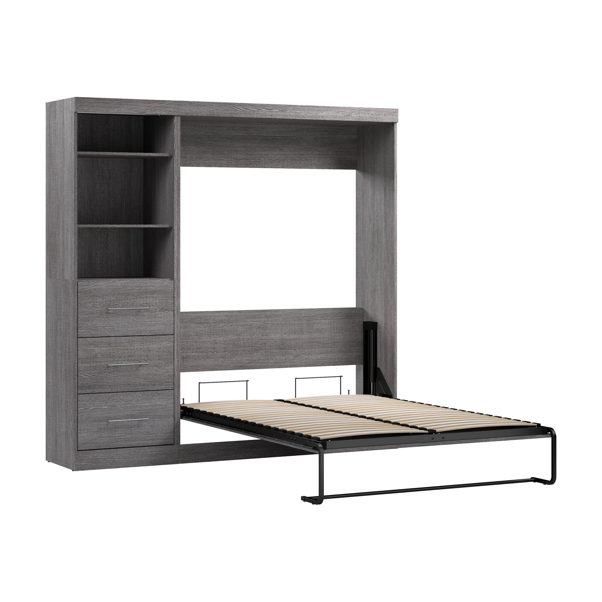 Modubox Nebula Full Murphy Wall Bed and Closet Organizer with Drawers, image 18
