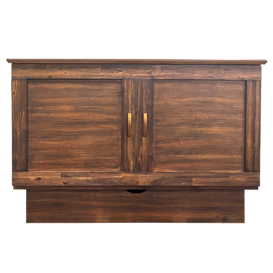 Tuscany Murphy Cabinet Bed in Brushed Acacia - Available in 2 Sizes