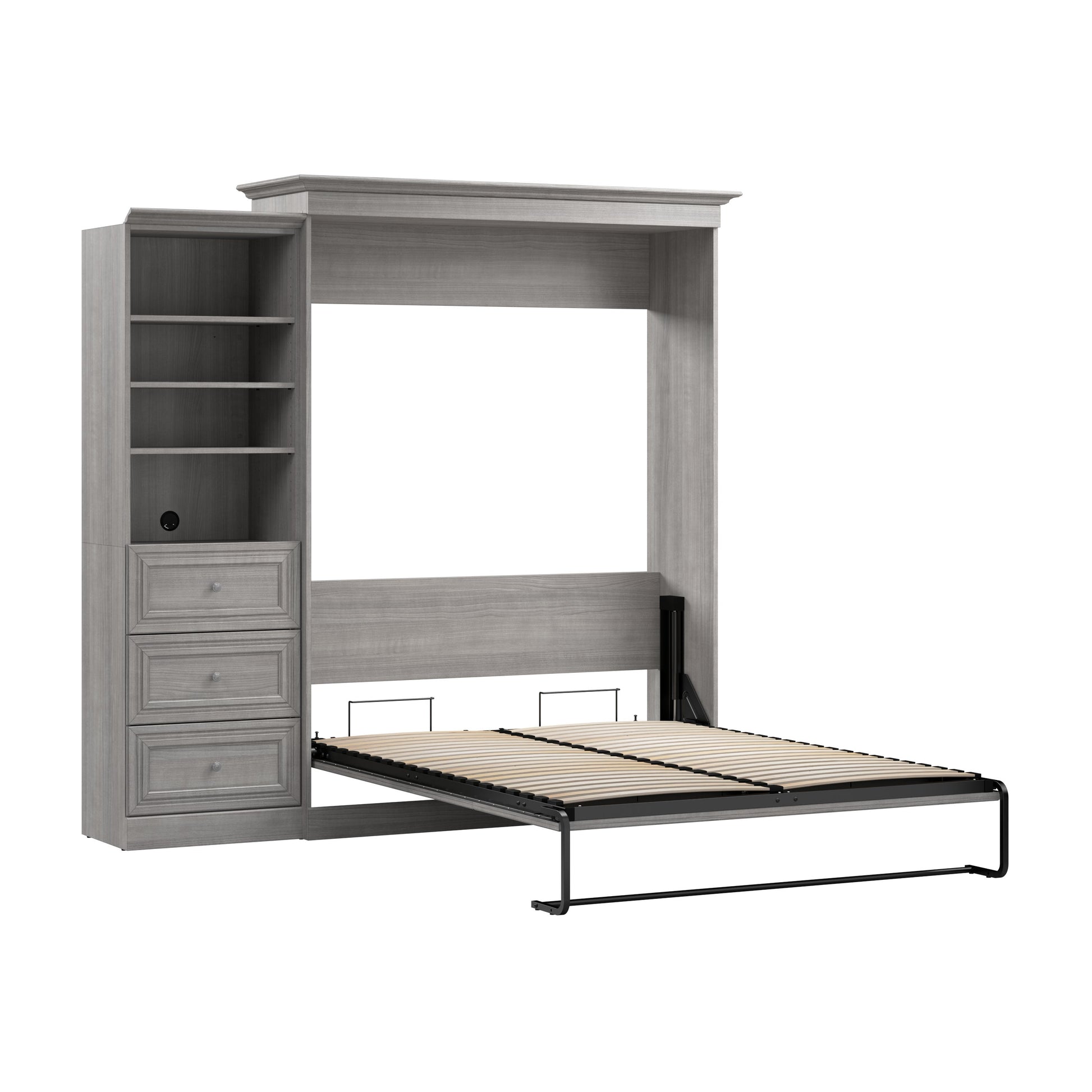 Modubox Versatile Queen Murphy Wall Bed and Closet Organizer with Drawers, image 18