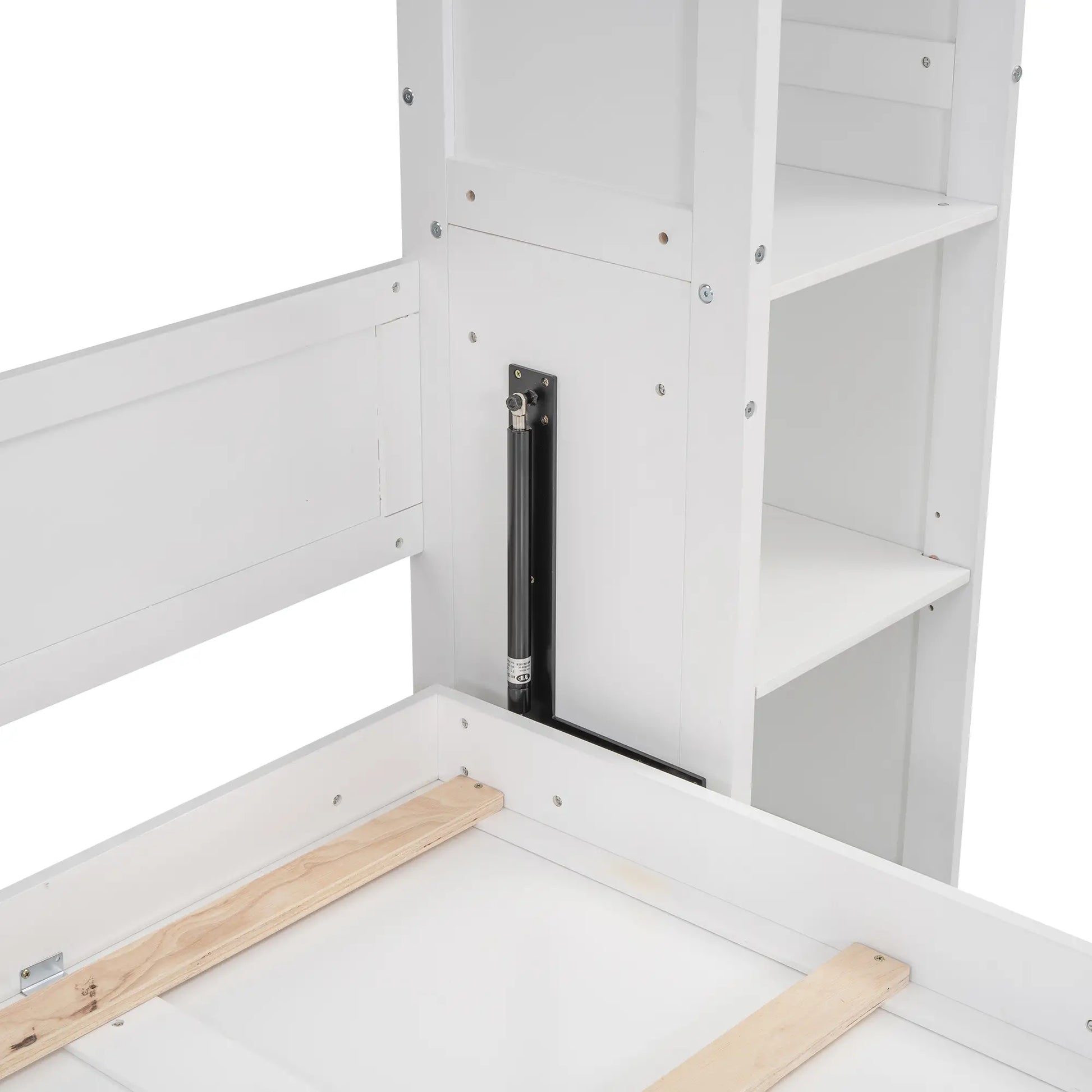 Aosom Murphy Wall Bed Murphy Wall Bed with Storage Shelves and LED Lights - Available in 2 Sizes and 2 Colours