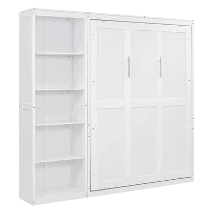 Aosom Murphy Wall Bed Murphy Wall Bed with Storage Shelves - Available in 2 Sizes and 2 Colours