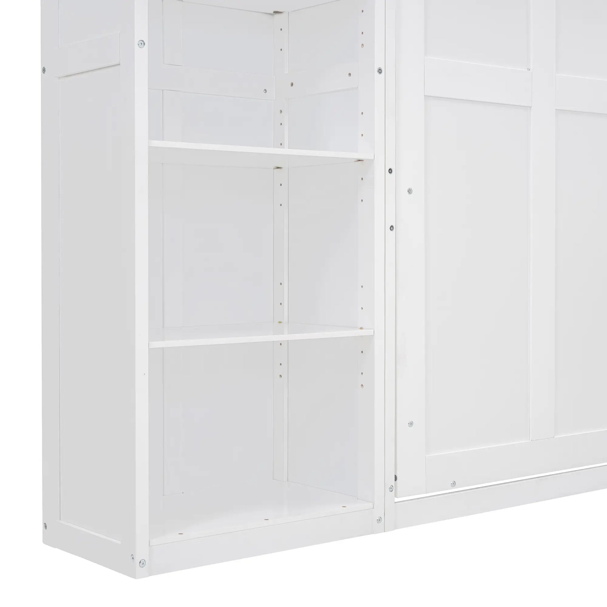 Aosom Murphy Wall Bed Murphy Wall Bed with Storage Shelves - Available in 2 Sizes and 2 Colours