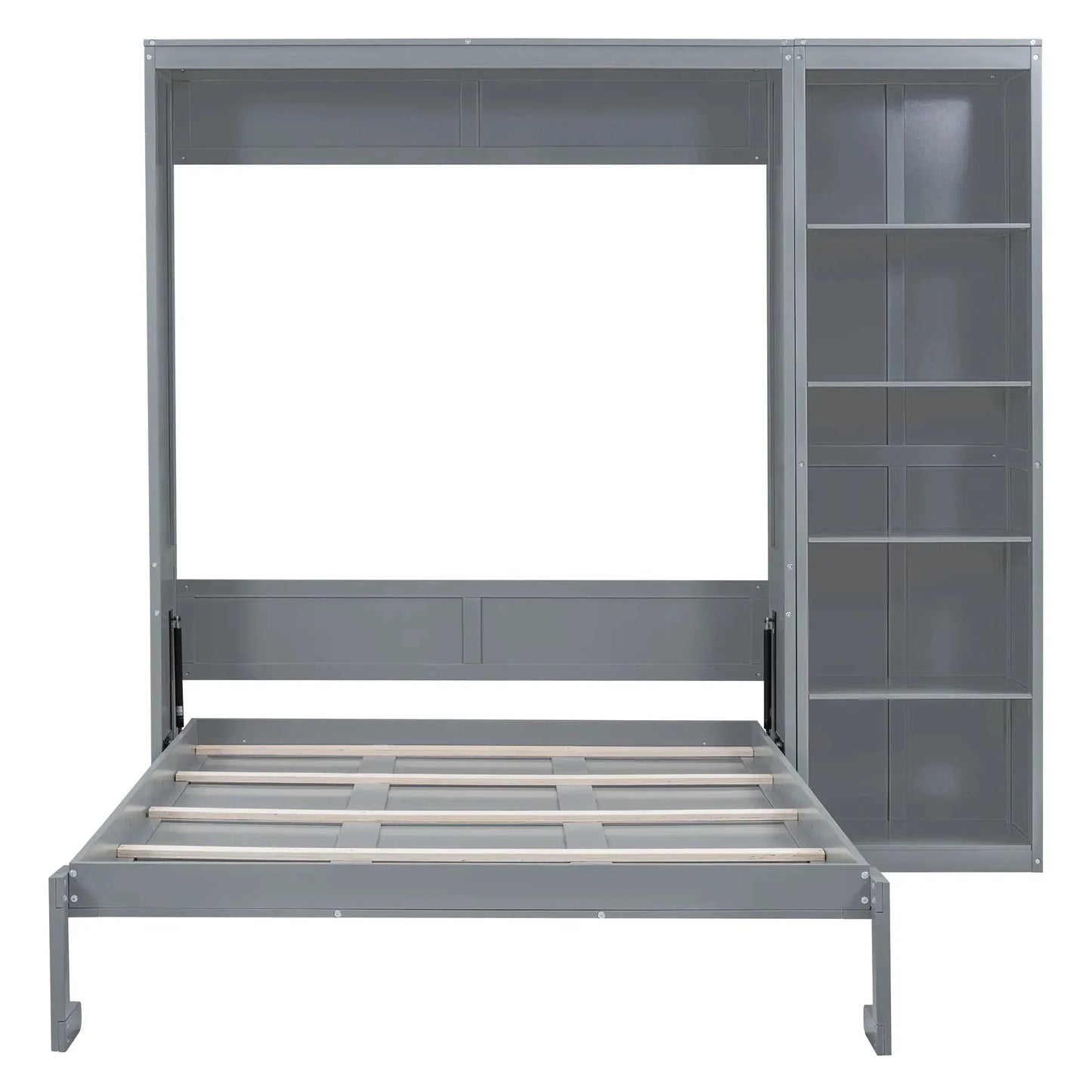 Aosom Murphy Wall Bed Murphy Wall Bed with Storage Shelves - Available in 2 Sizes and 2 Colours