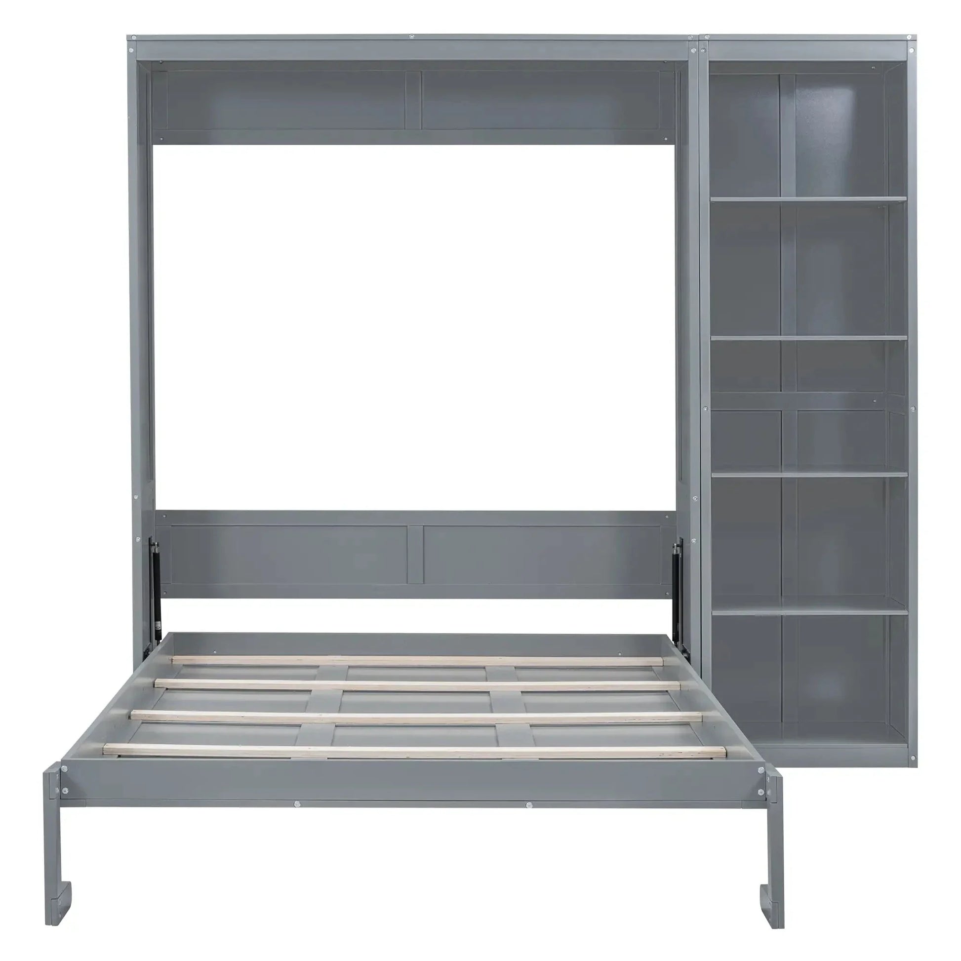 Aosom Murphy Wall Bed Murphy Wall Bed with Storage Shelves - Available in 2 Sizes and 2 Colours
