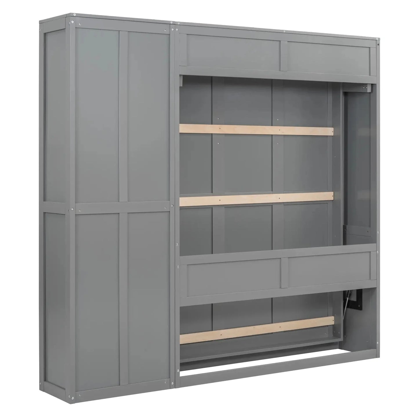 Aosom Murphy Wall Bed Murphy Wall Bed with Storage Shelves - Available in 2 Sizes and 2 Colours