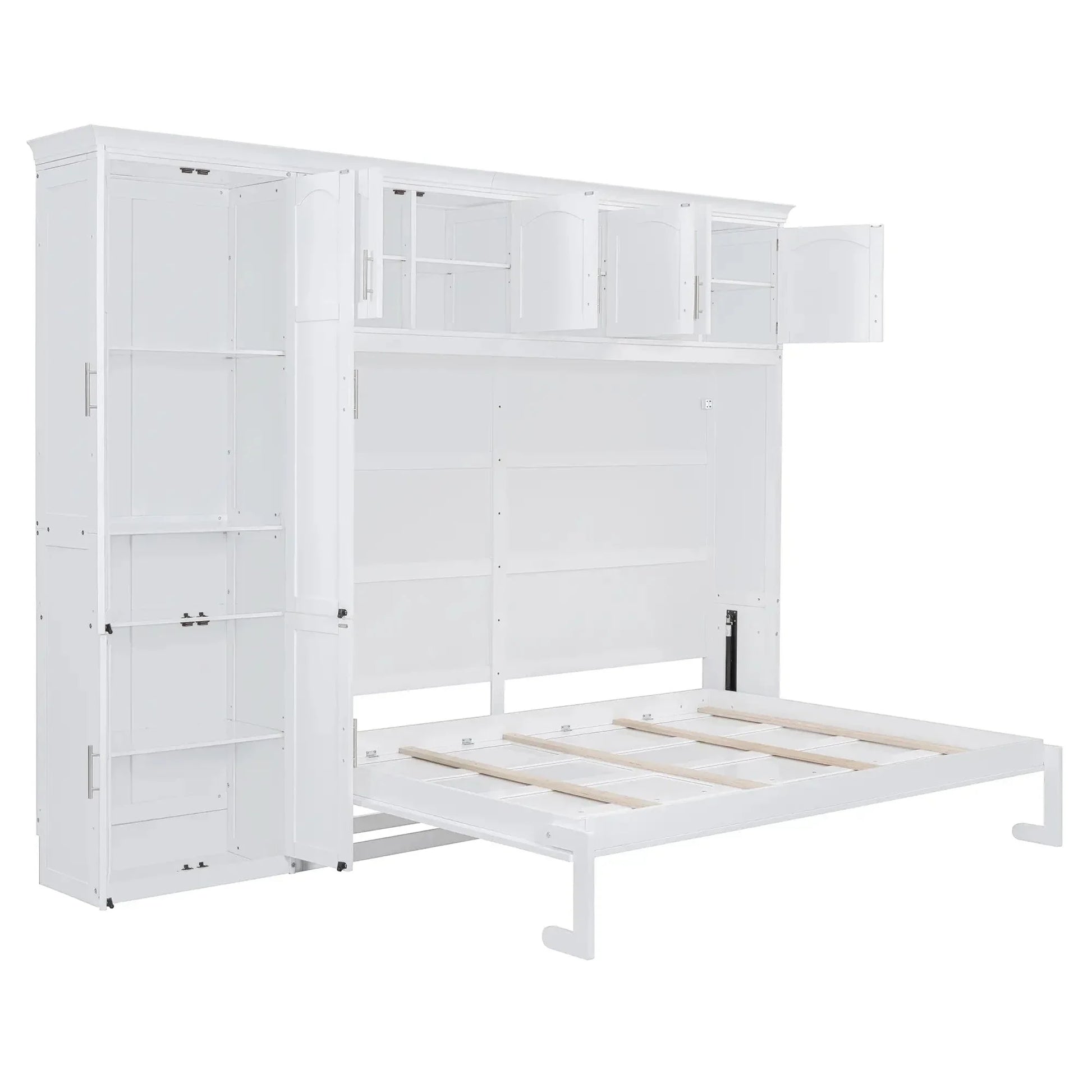 Aosom Murphy Wall Bed Queen Size Murphy Wall Bed with Storage - Available in 2 Colours