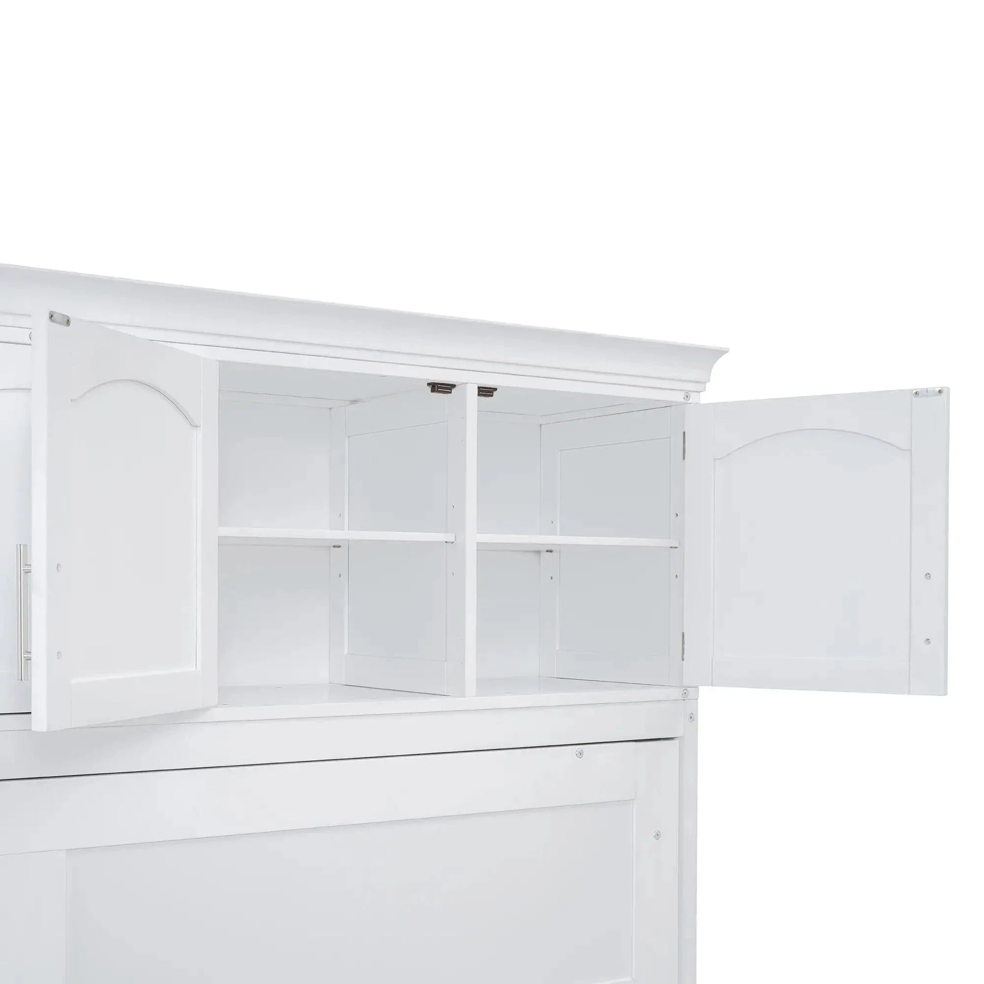 Aosom Murphy Wall Bed Queen Size Murphy Wall Bed with Storage - Available in 2 Colours