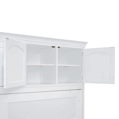 Aosom Murphy Wall Bed Queen Size Murphy Wall Bed with Storage - Available in 2 Colours