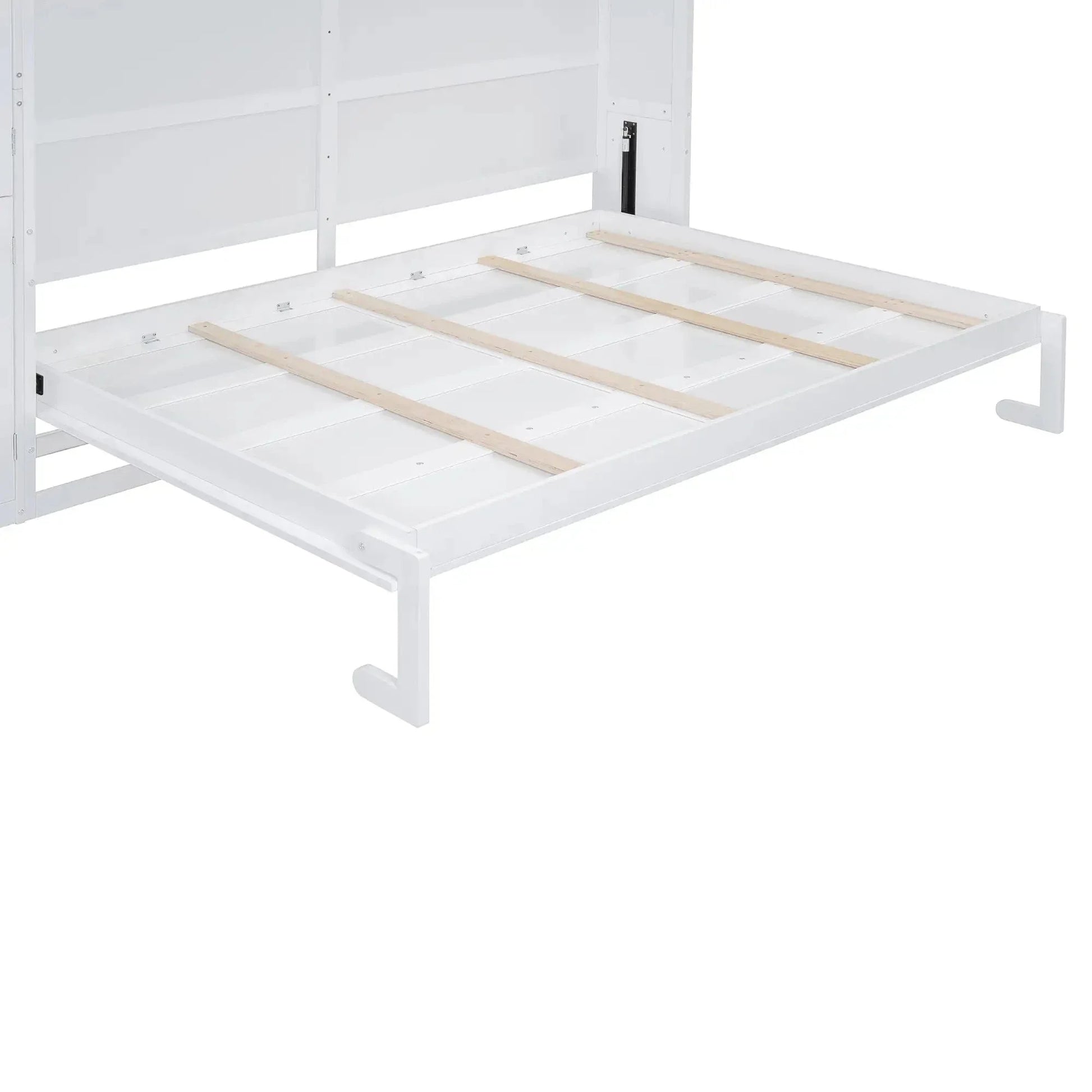 Aosom Murphy Wall Bed Queen Size Murphy Wall Bed with Storage - Available in 2 Colours