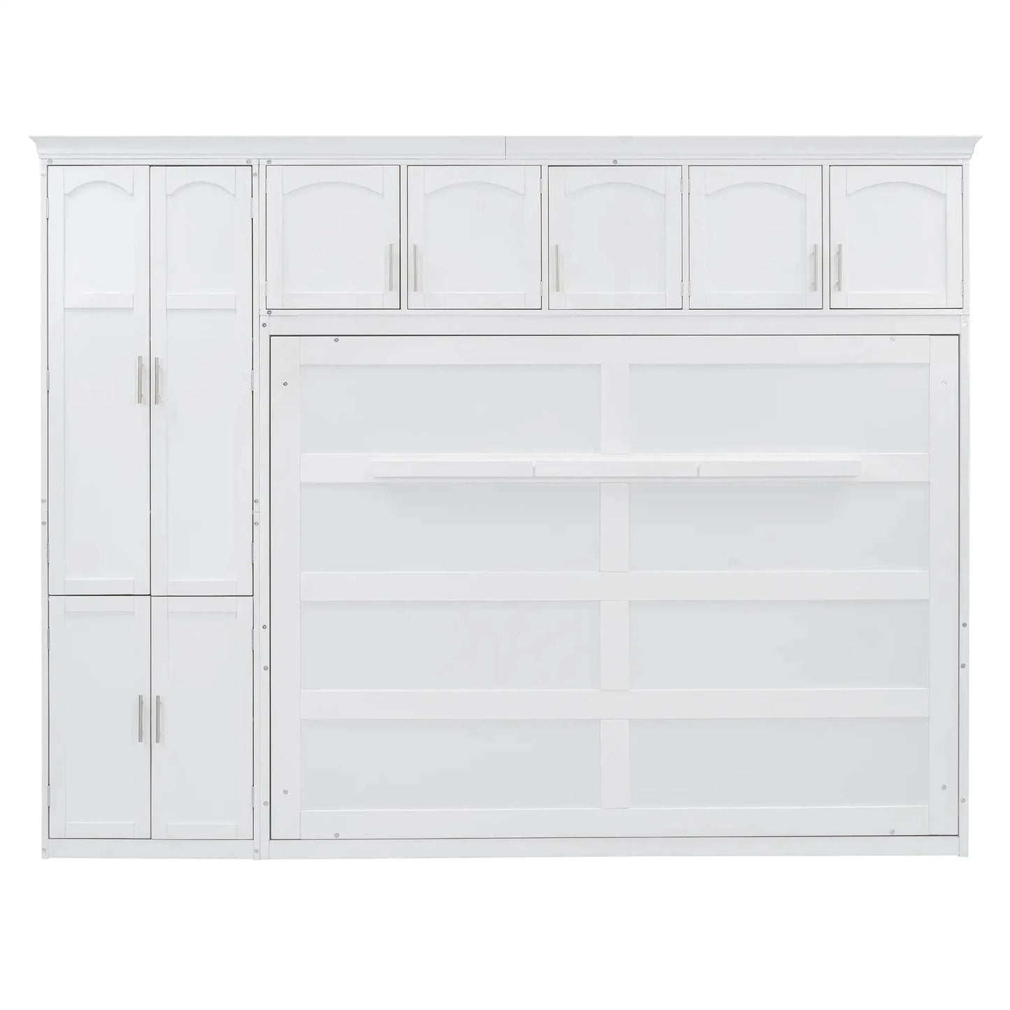 Aosom Murphy Wall Bed Queen Size Murphy Wall Bed with Storage - Available in 2 Colours
