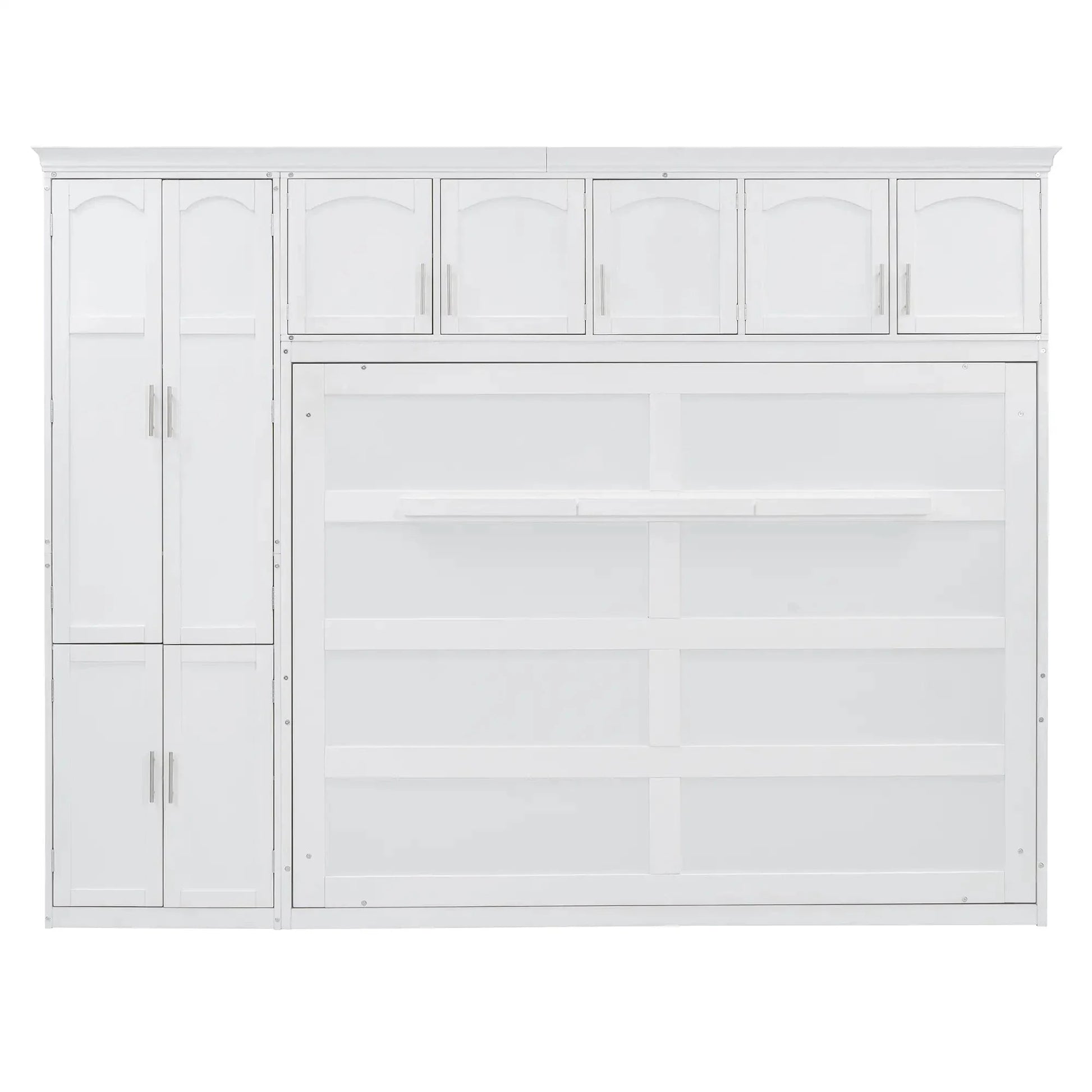 Aosom Murphy Wall Bed Queen Size Murphy Wall Bed with Storage - Available in 2 Colours
