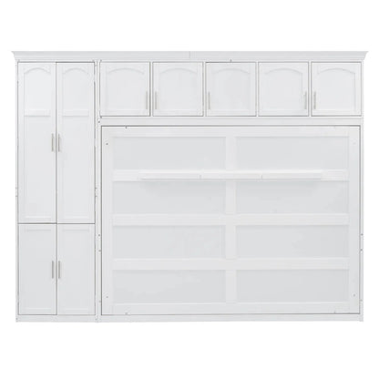 Aosom Murphy Wall Bed Queen Size Murphy Wall Bed with Storage - Available in 2 Colours