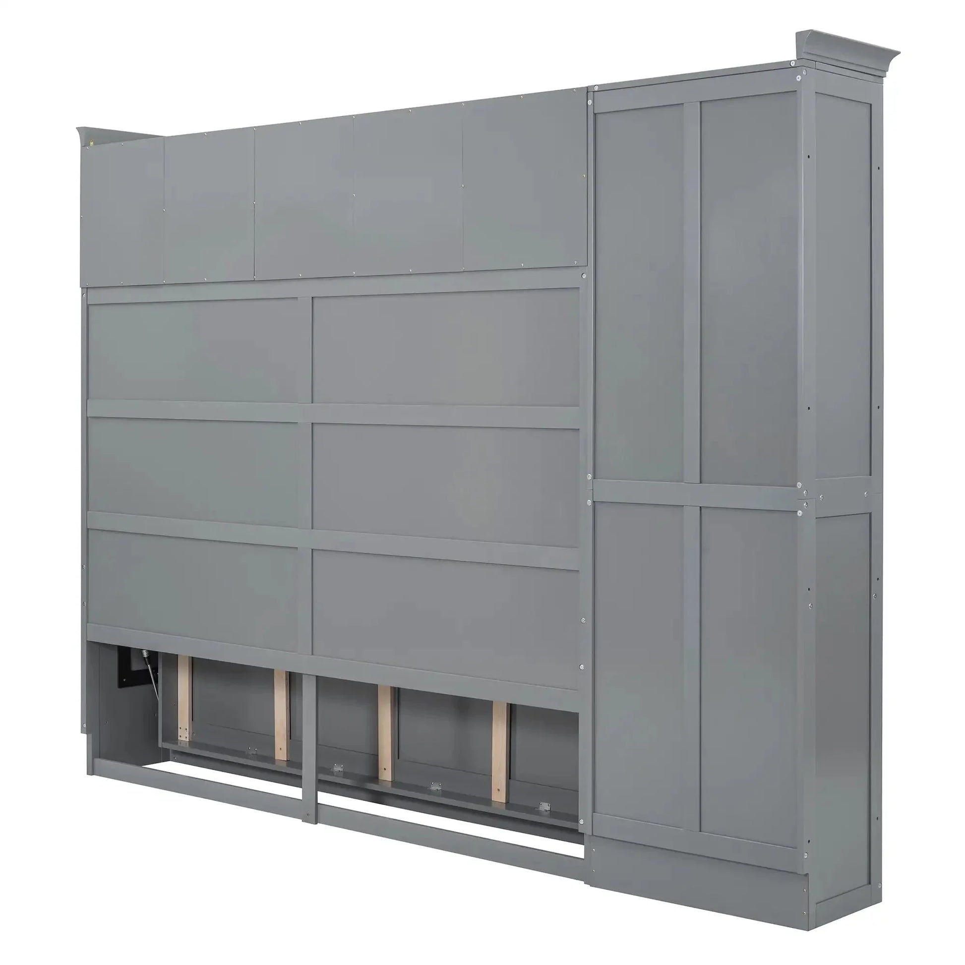 Aosom Murphy Wall Bed Queen Size Murphy Wall Bed with Storage - Available in 2 Colours