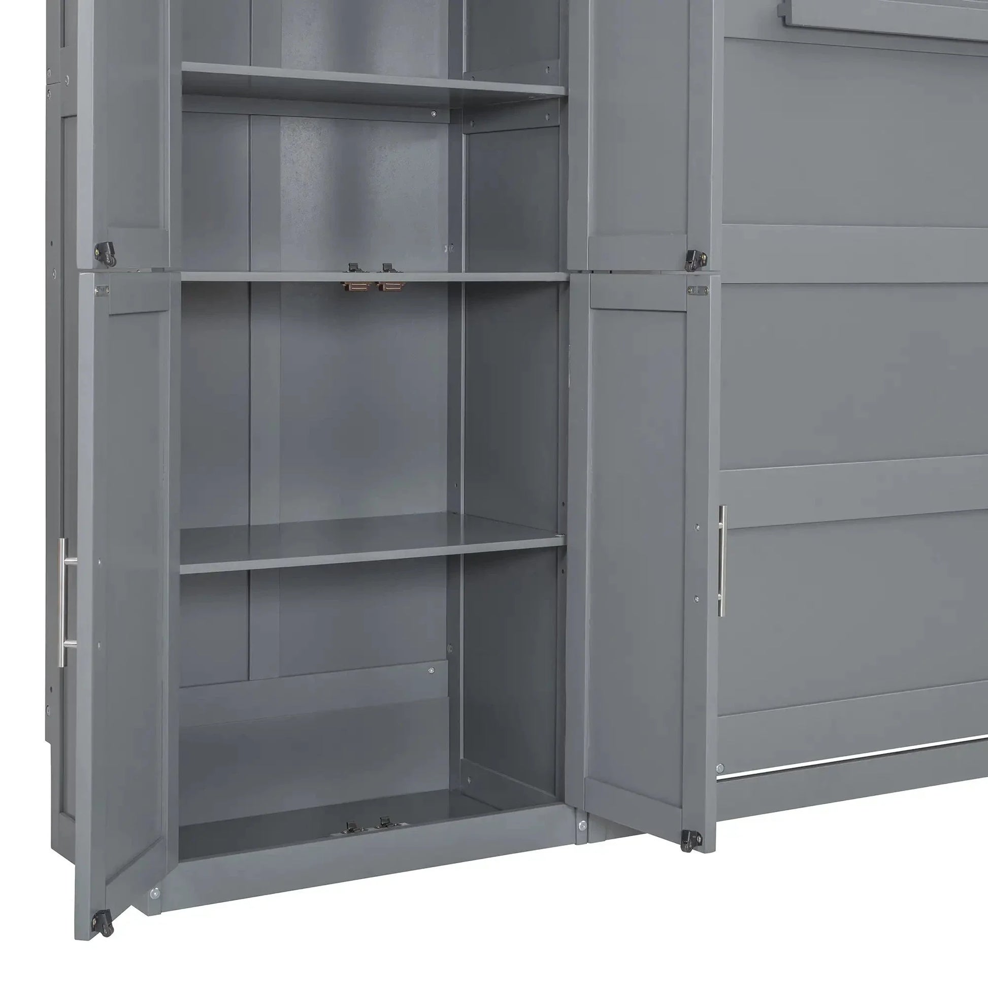 Aosom Murphy Wall Bed Queen Size Murphy Wall Bed with Storage - Available in 2 Colours