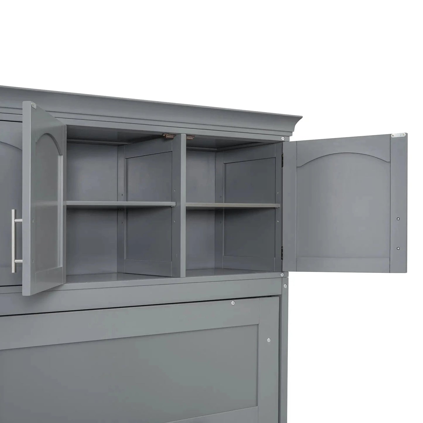 Aosom Murphy Wall Bed Queen Size Murphy Wall Bed with Storage - Available in 2 Colours