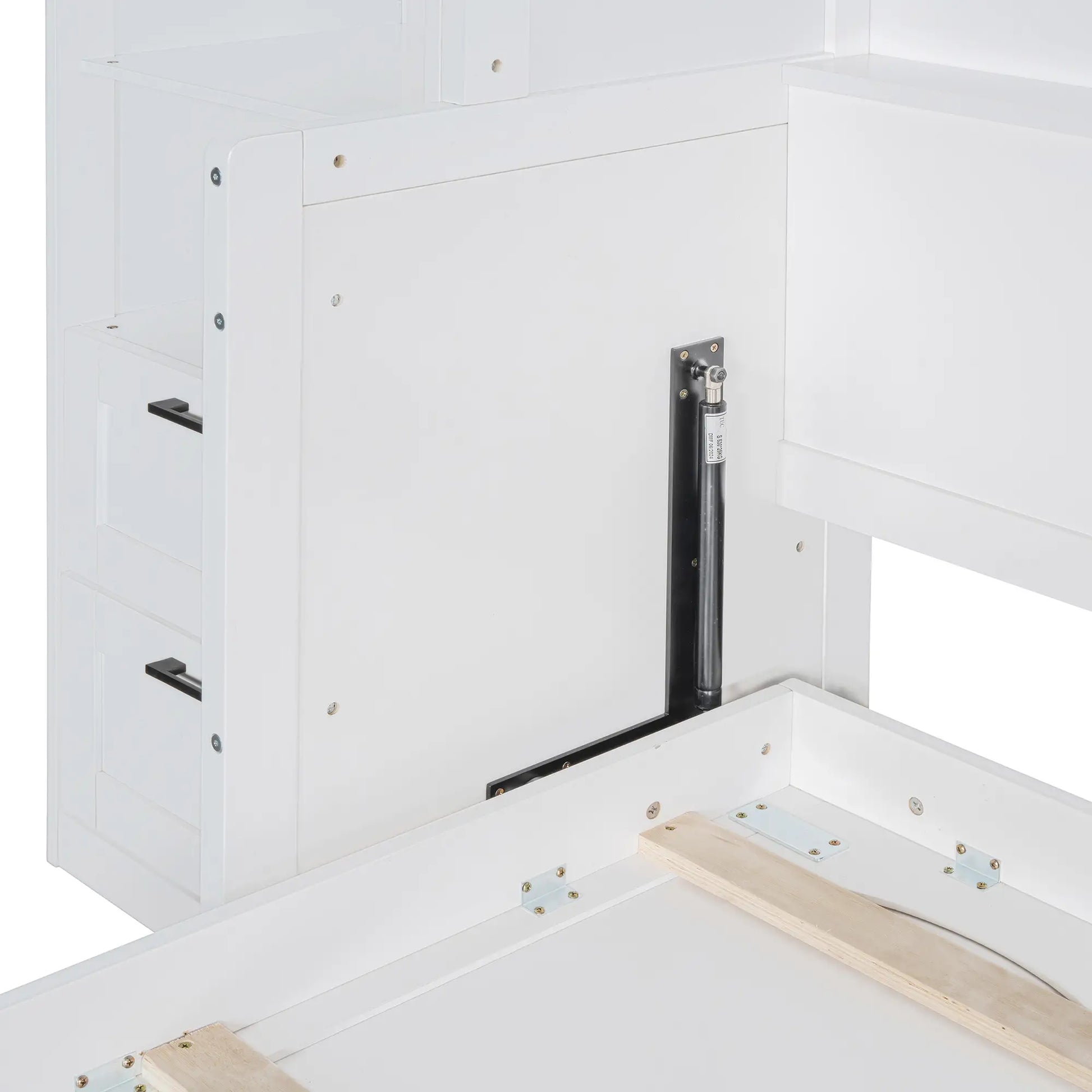 Aosom Murphy Wall Bed Queen Size Murphy Wall Bed with Storage, Drawers and Shelves - Available in 2 Colours