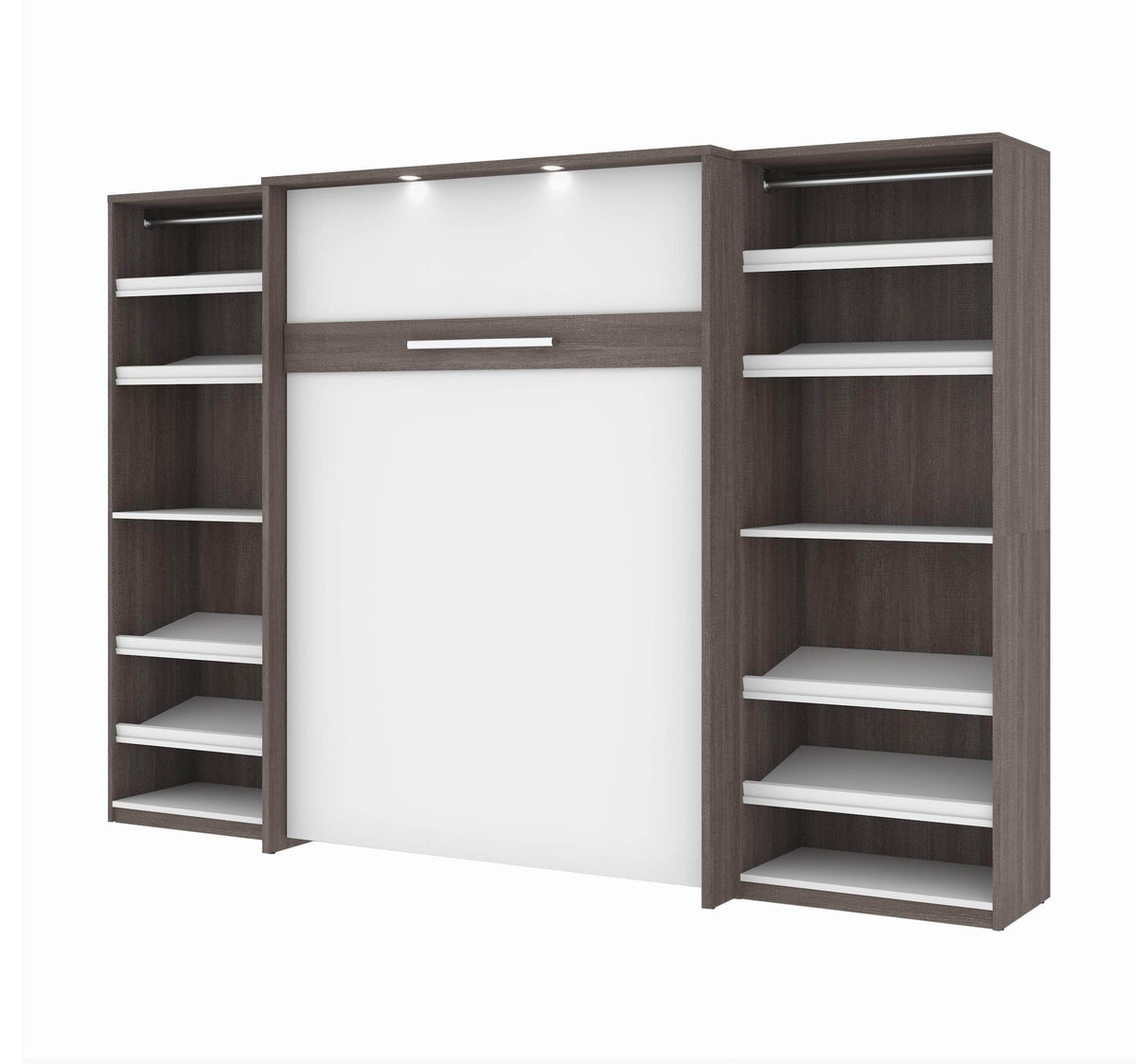 Modubox Cielo Full Murphy Wall Bed with 2 Closet Organizers, image 12