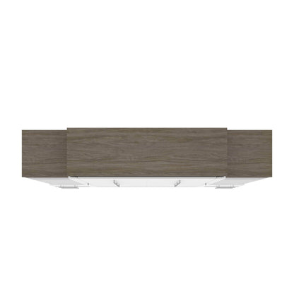 Modubox Murphy Wall Bed Orion 104"W Queen Murphy Wall Bed with 2 Narrow Shelving Units and Drawers - Available in 2 Colours